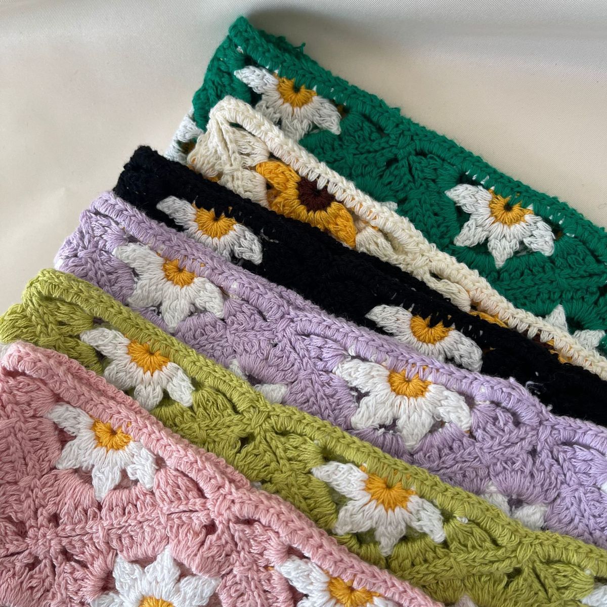 Handmade Crochet Bandana – Boho Floral Triangle Headscarf, 11 Styles, Cute Summer Hair Accessory - Image 11