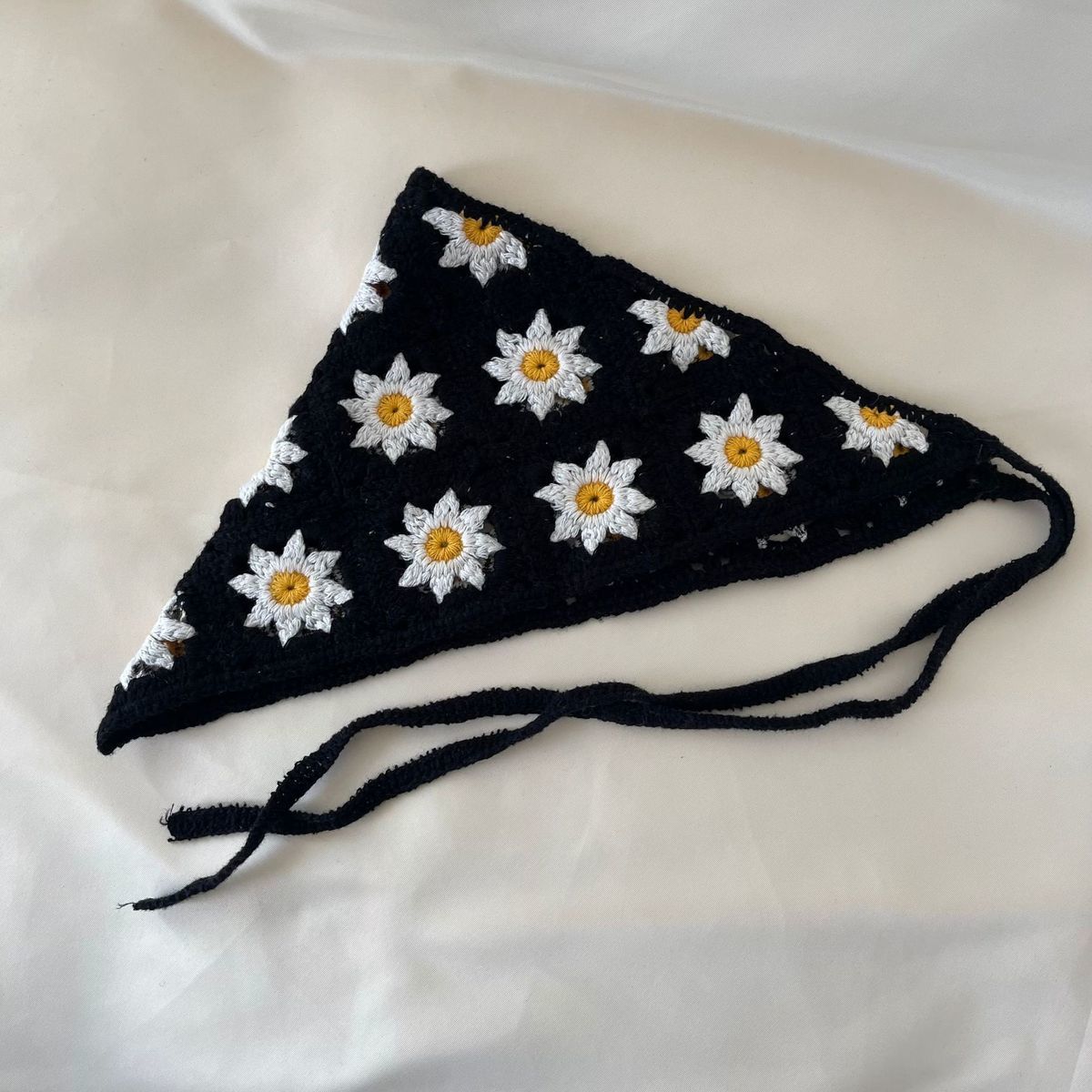 Handmade Crochet Bandana – Boho Floral Triangle Headscarf, 11 Styles, Cute Summer Hair Accessory - Image 16