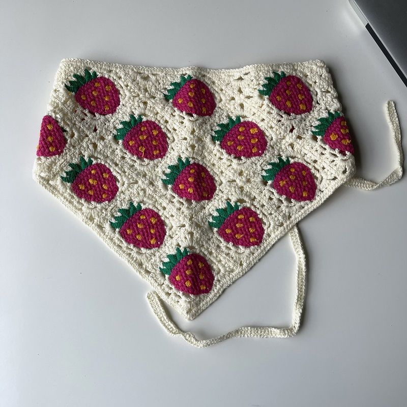 Handmade Crochet Bandana – Boho Floral Triangle Headscarf, 11 Styles, Cute Summer Hair Accessory - Image 25