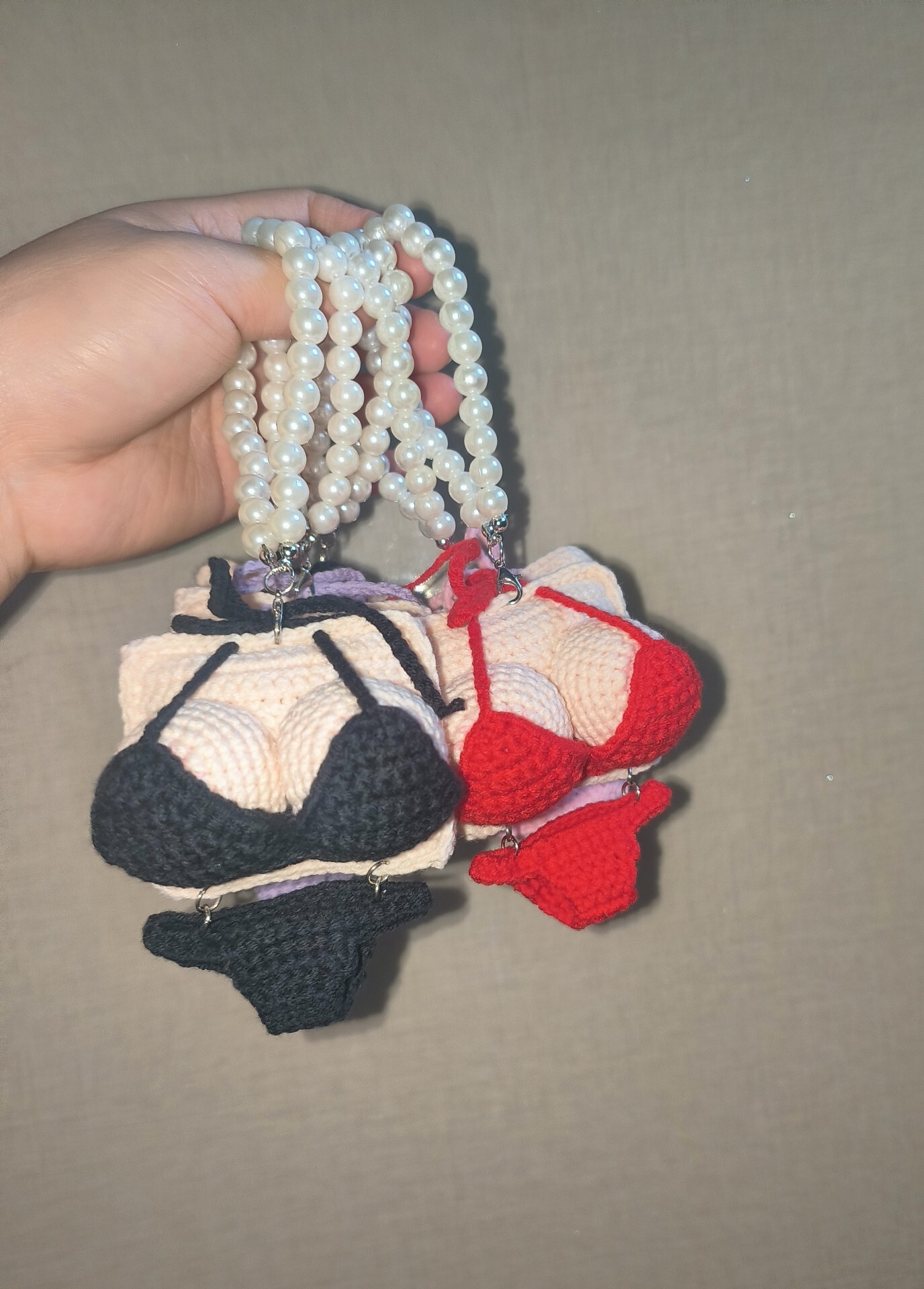 Crochet Bikini Keychain – Mini Swimsuit Bag Charm & Car Hanging Ornament - Image 7
