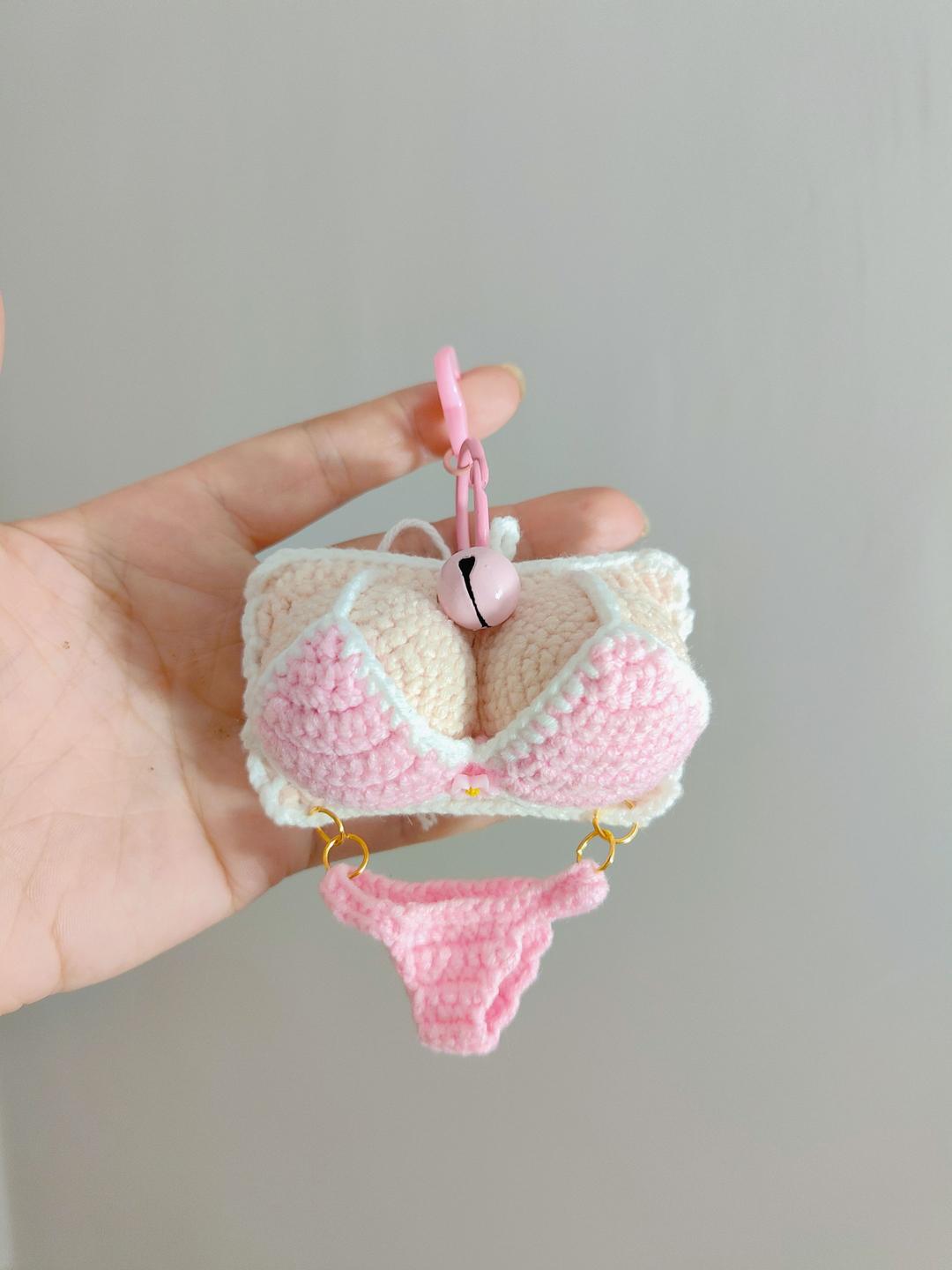 Crochet Bikini Keychain – Mini Swimsuit Bag Charm & Car Hanging Ornament - Image 25