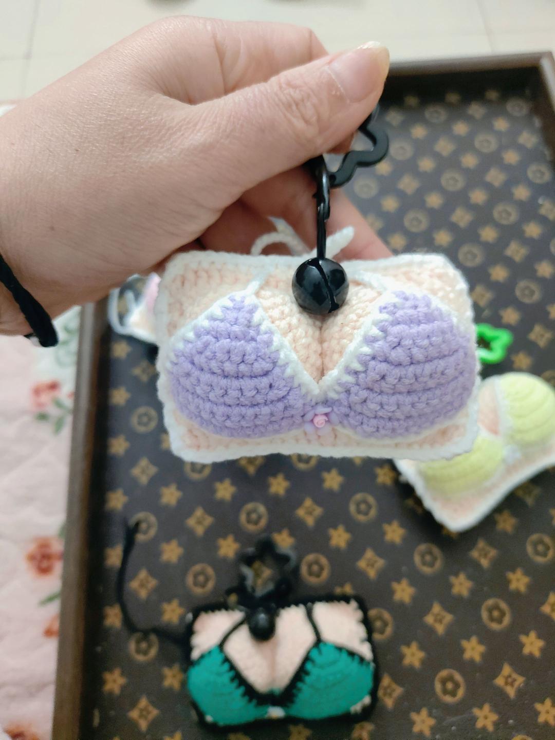 Crochet Bikini Keychain – Mini Swimsuit Bag Charm & Car Hanging Ornament - Image 10