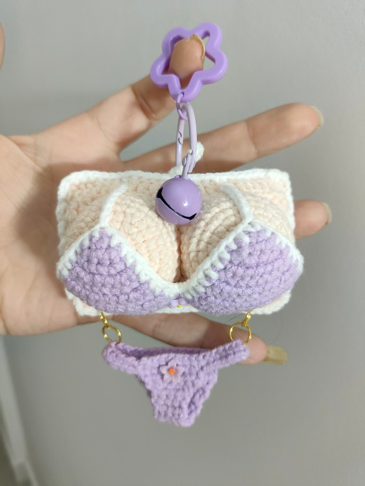 Crochet Bikini Keychain – Mini Swimsuit Bag Charm & Car Hanging Ornament - Image 11