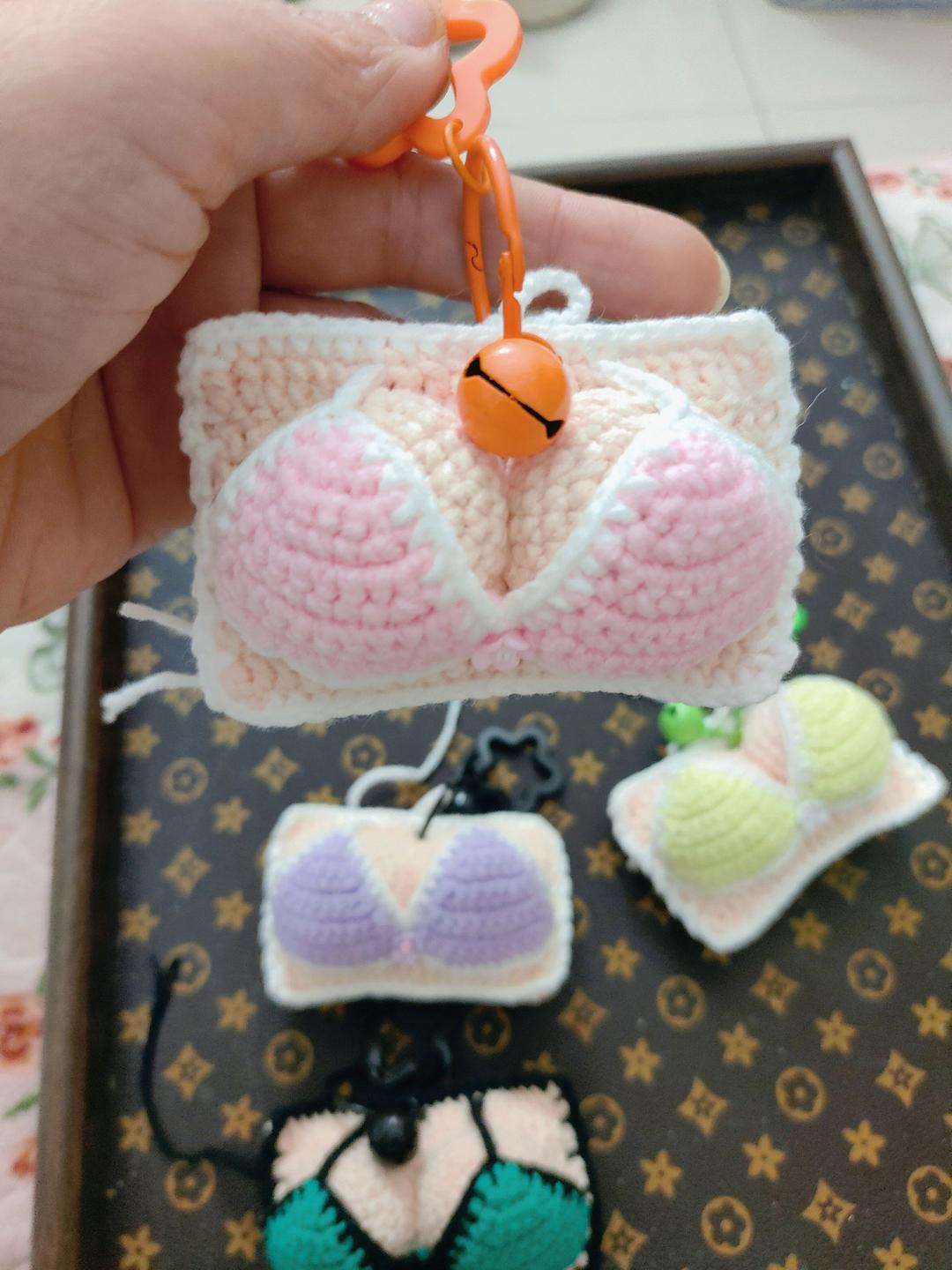 Crochet Bikini Keychain – Mini Swimsuit Bag Charm & Car Hanging Ornament - Image 12