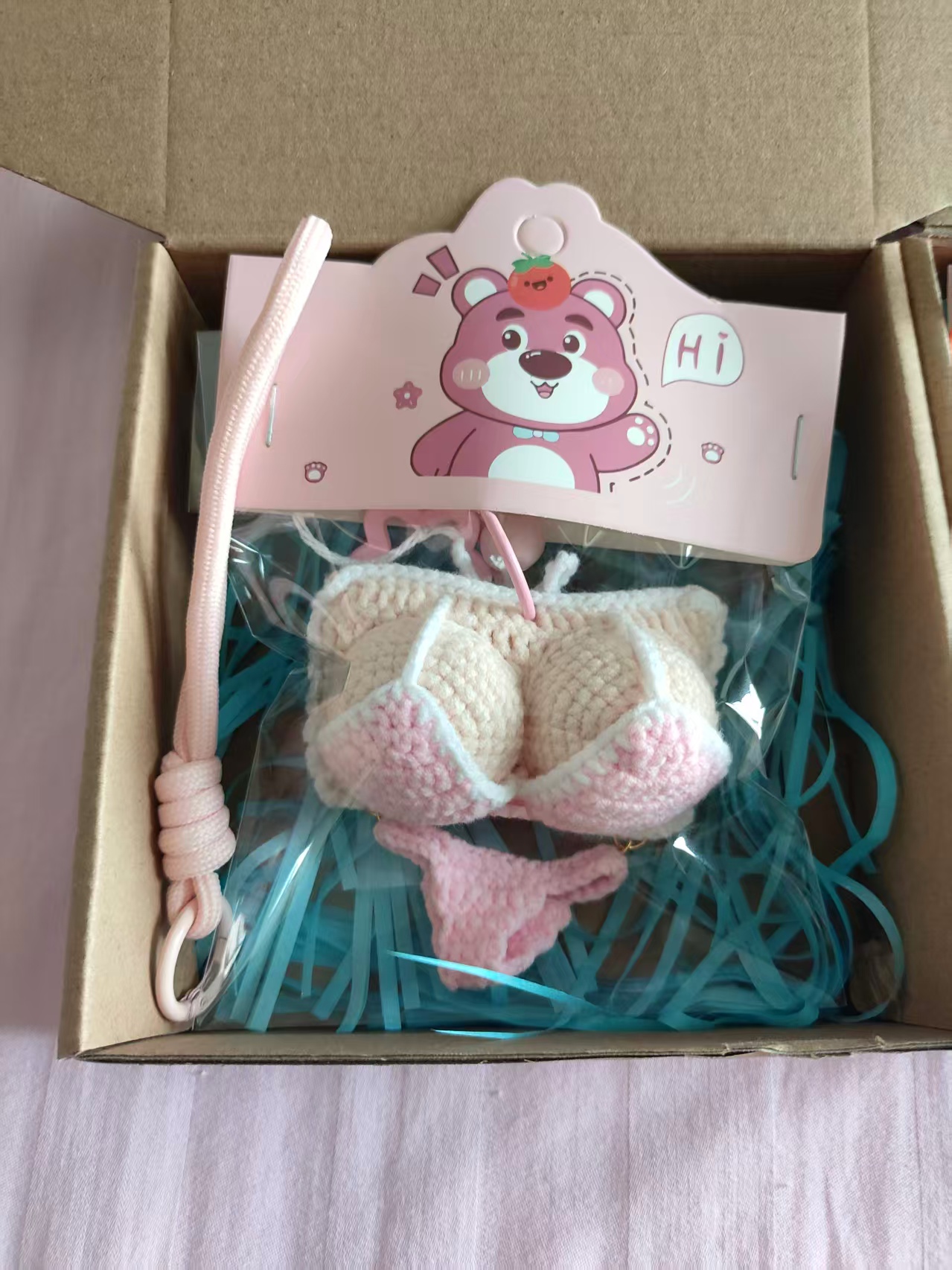 Crochet Bikini Keychain – Mini Swimsuit Bag Charm & Car Hanging Ornament - Image 13