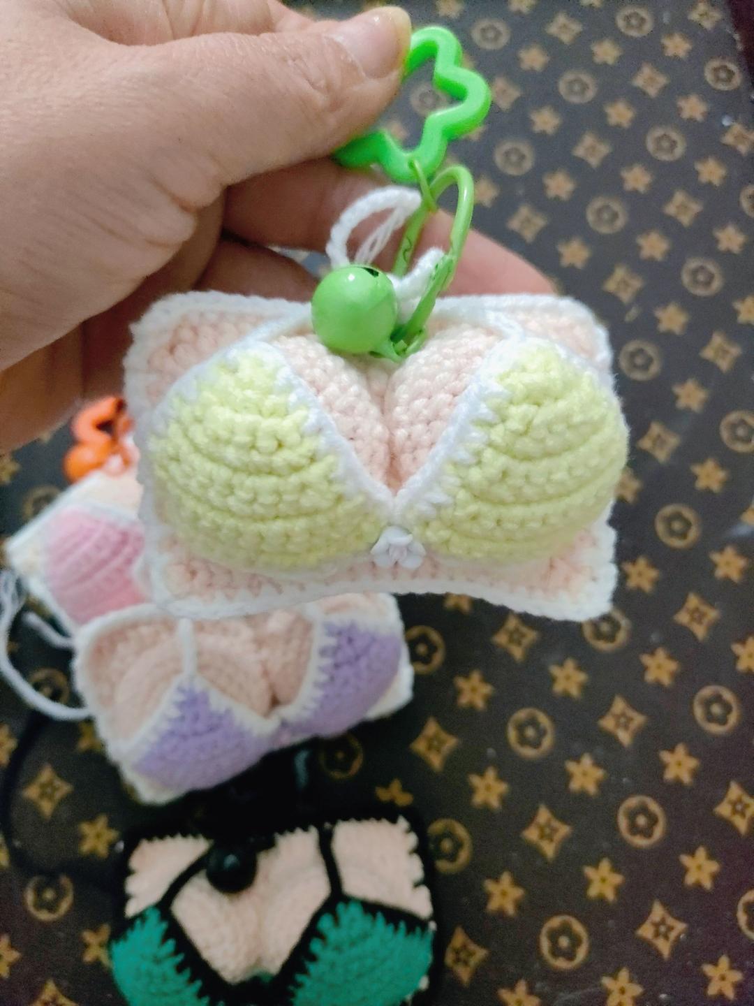 Crochet Bikini Keychain – Mini Swimsuit Bag Charm & Car Hanging Ornament - Image 14