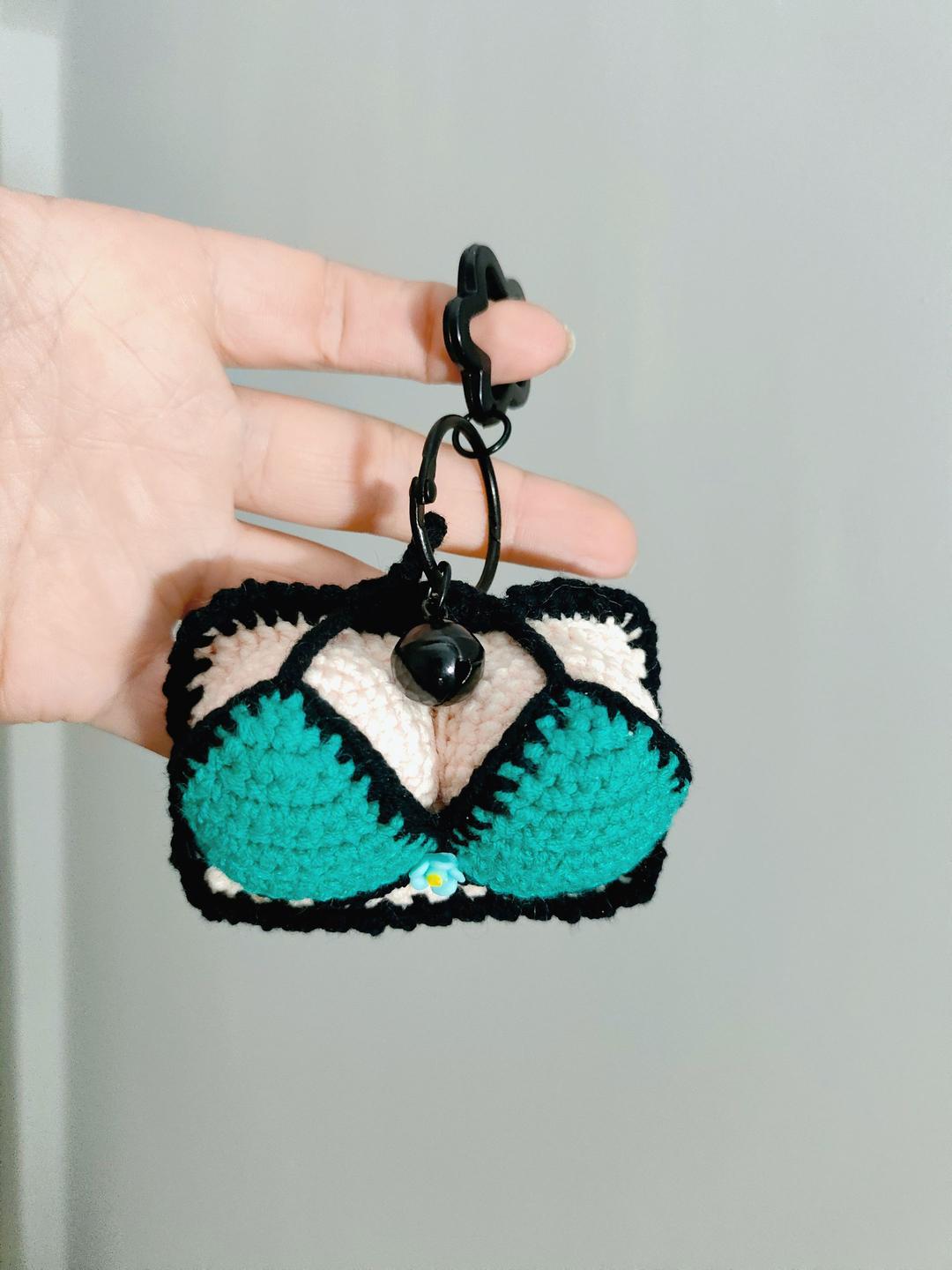 Crochet Bikini Keychain – Mini Swimsuit Bag Charm & Car Hanging Ornament - Image 17