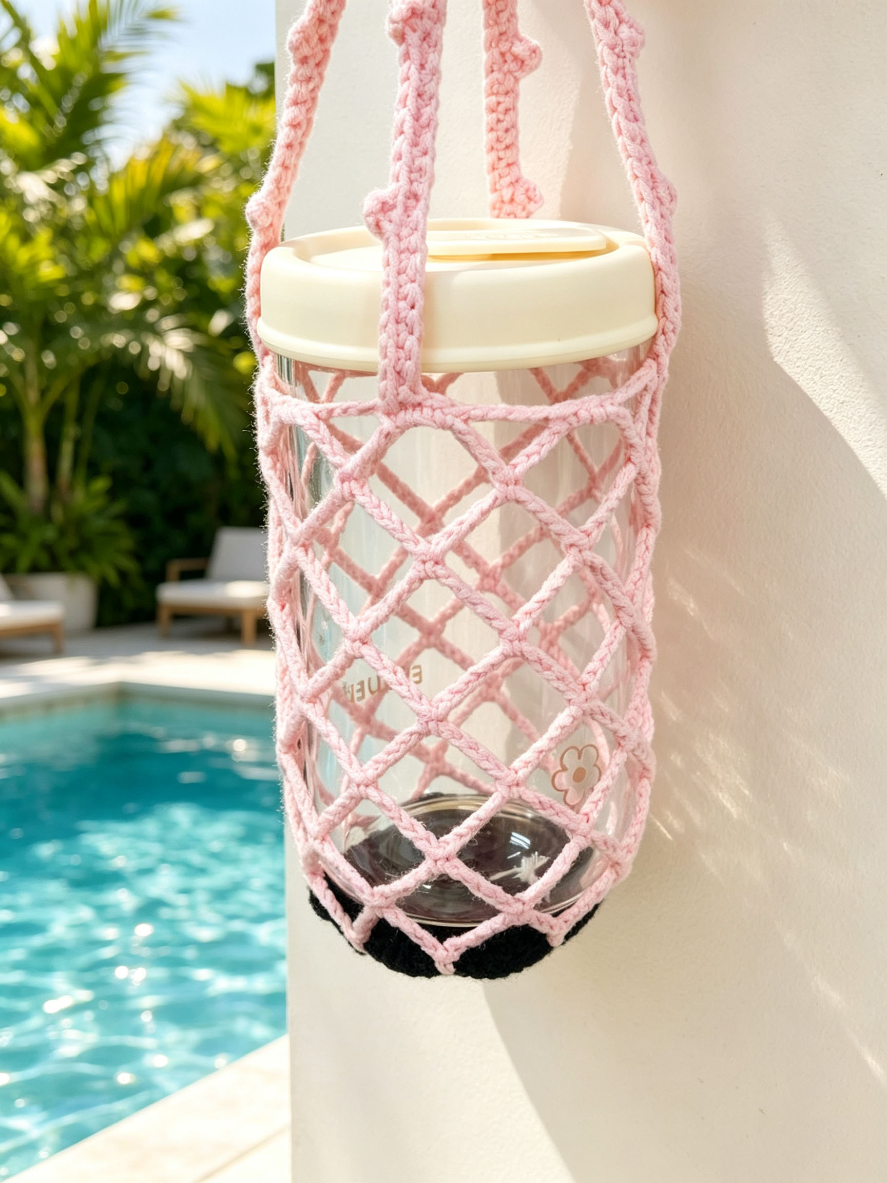 2-in-1 Black Cat Crochet Cup Holder | Foldable Drink Carrier & Cute Bag Ornament - Image 13