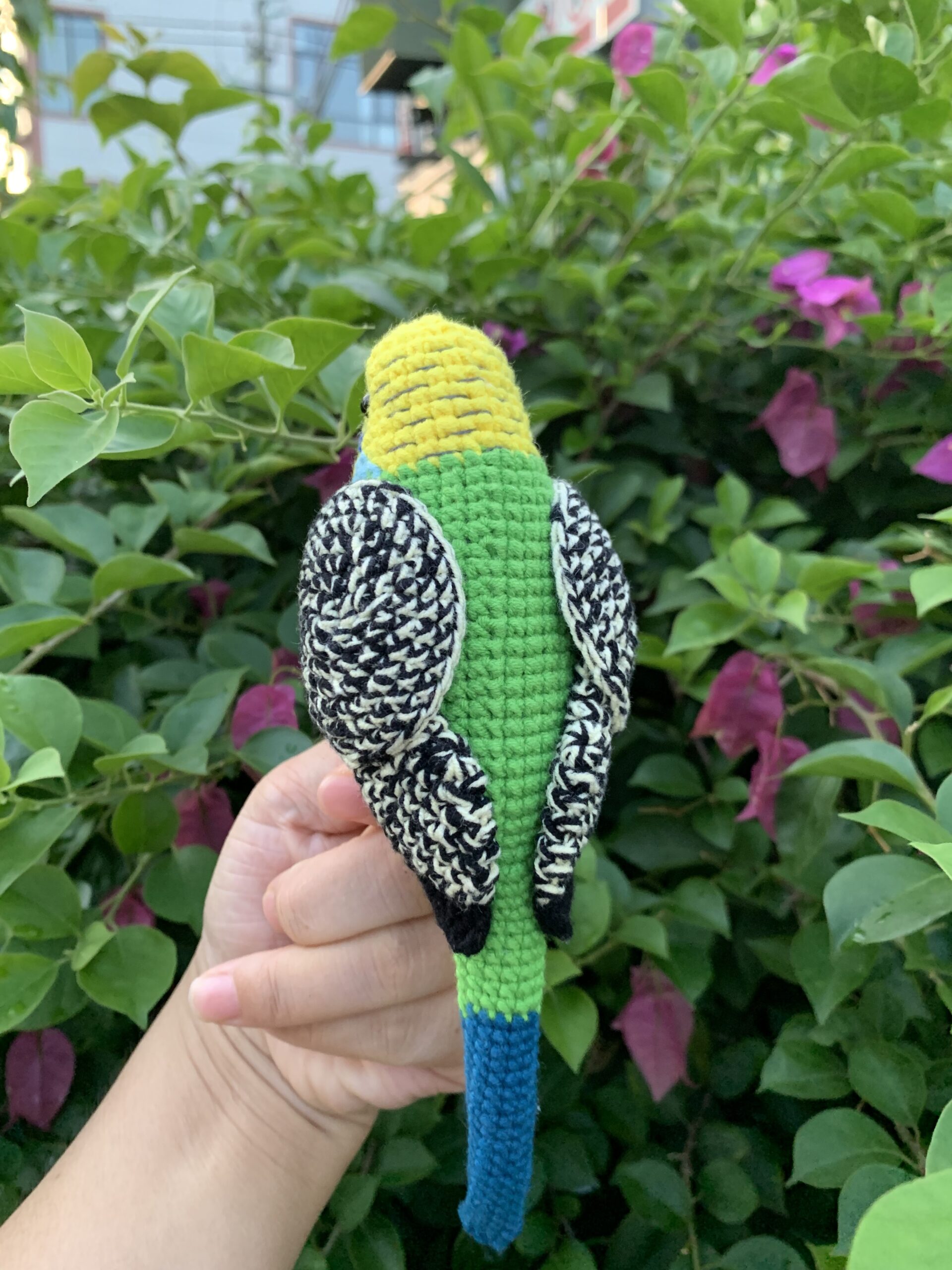 Custom Crochet Parakeet Keychain, Handmade Budgie Bird with Bell, Personalized Pet Keepsake - Image 10