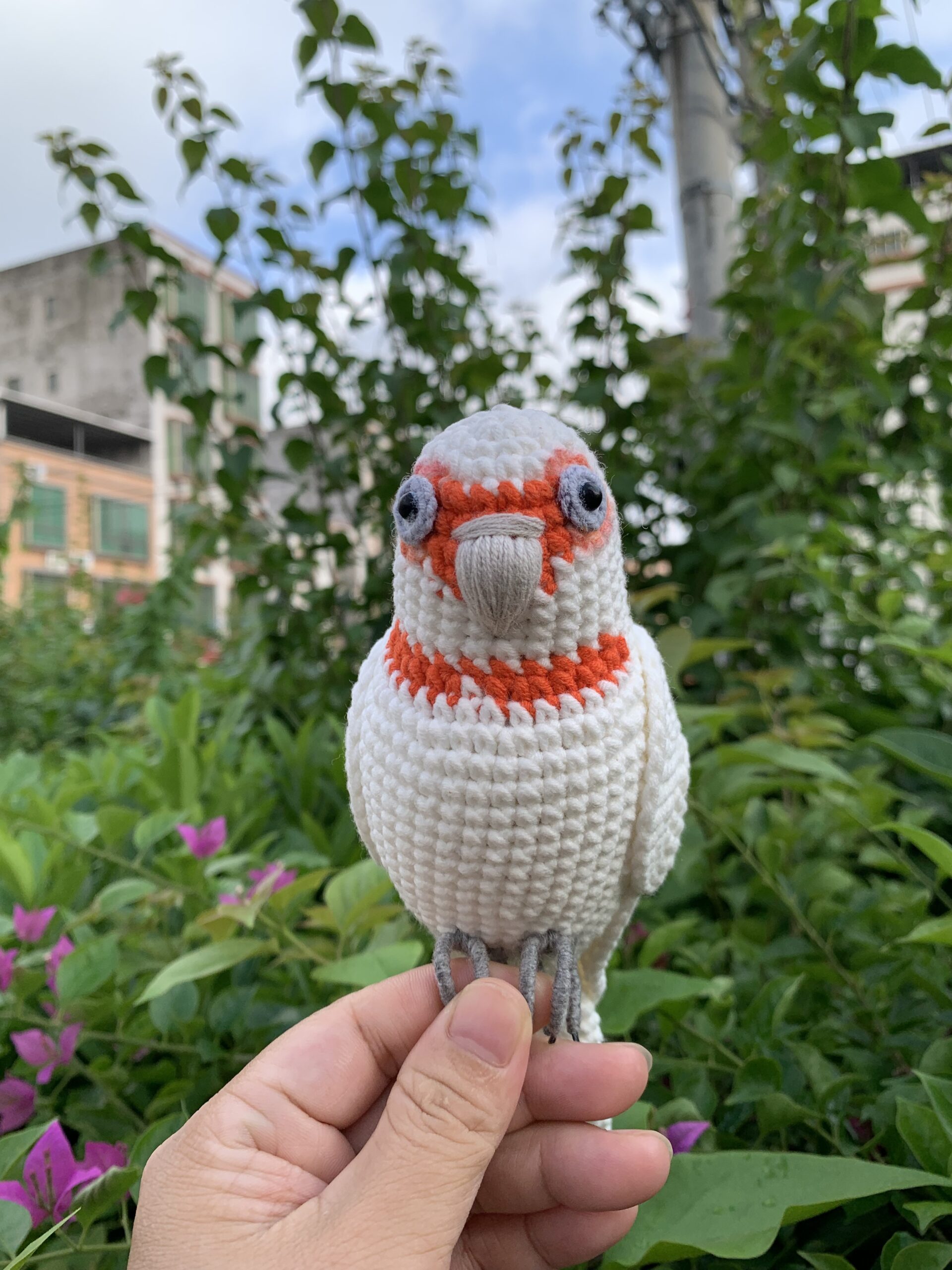 Custom Crochet Goffins Cockatoo, Realistic Corella Plush, Pet Portrait (Small/Large) - Image 8