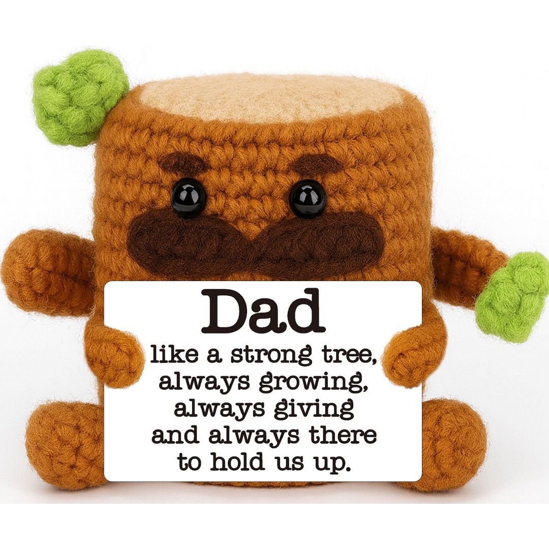 Crochet Dad Tree Plush – Handmade "Like a Strong Tree" Father's Day Gift