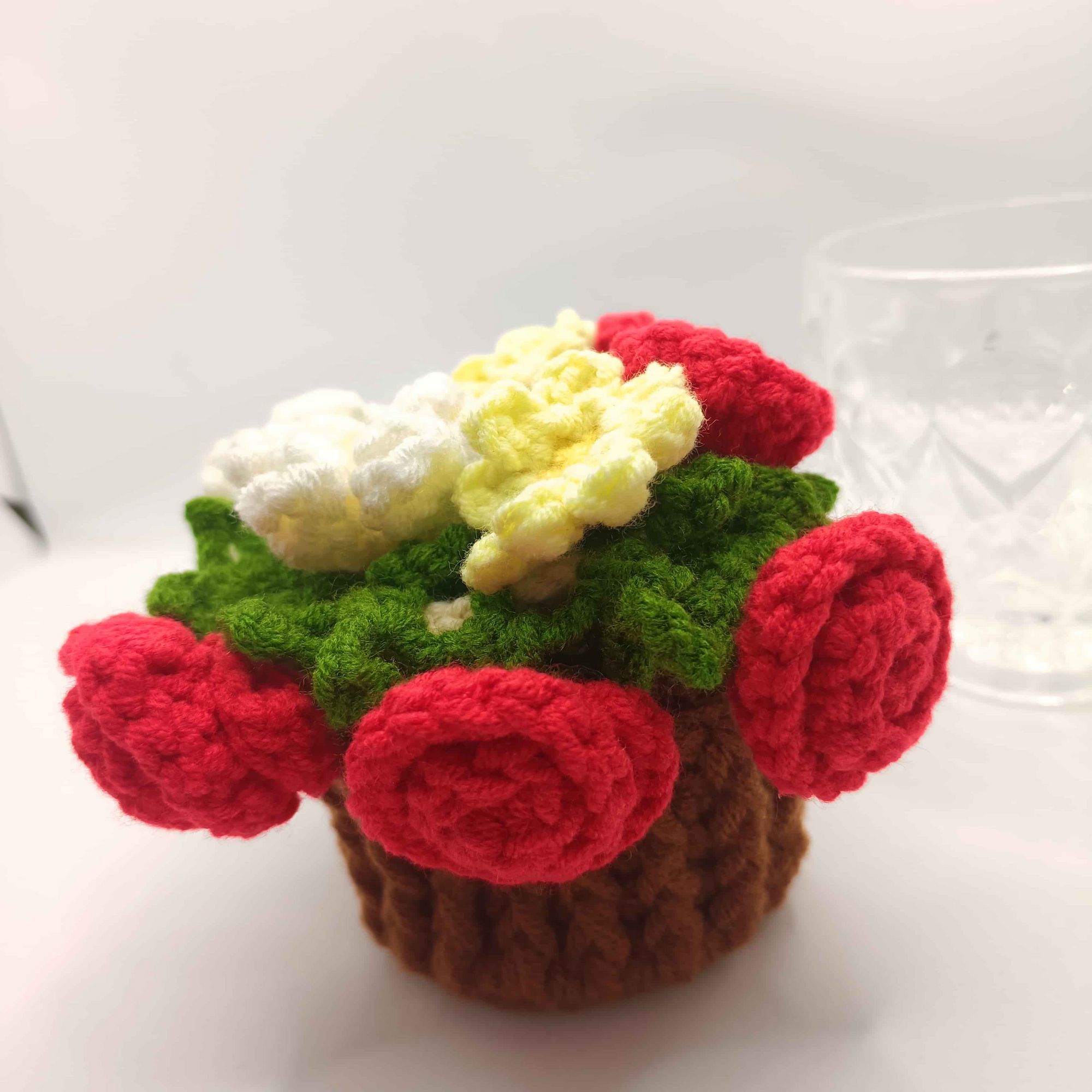 Handmade Crochet Flower Coaster – Cute 3D Rose & Lily Pad Mat with Mini Basket, Cottagecore Tea Cup Holder, Unique Gift for Her, 16 Styles - Image 20