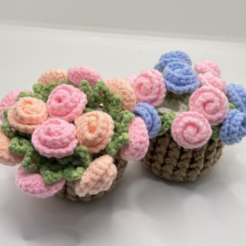 Handmade Crochet Flower Coaster – Cute 3D Rose & Lily Pad Mat with Mini Basket, Cottagecore Tea Cup Holder, Unique Gift for Her, 16 Styles - Image 9