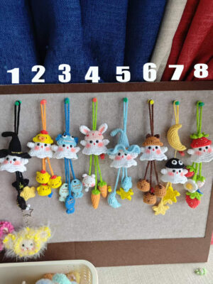 Crochet Ghost Keychain Charm – Buy 2 Get 1 Free! (15cm Body)