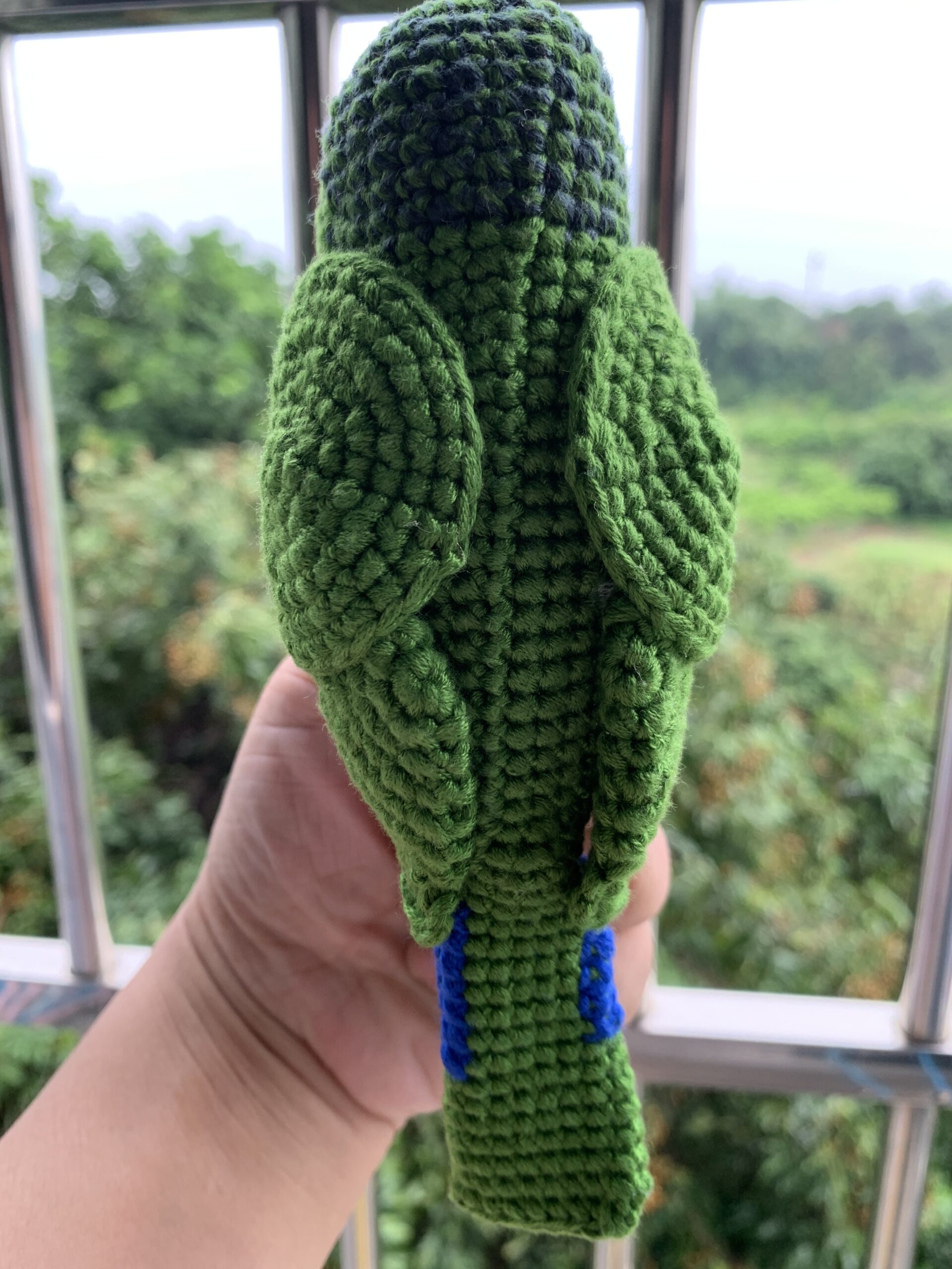 Custom Crochet Green Cheek Conure Parrot, Photo Memorial Keepsake, Handmade Bird Figurine - Image 8
