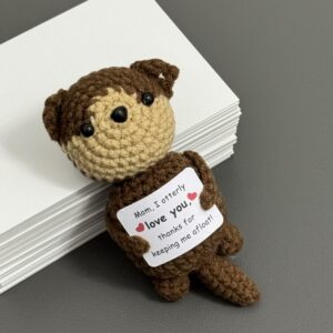 Handmade "I Otterly Love You" Crochet Otter Plushie | Sweet Mother's Day Gift & Punny Keepsake