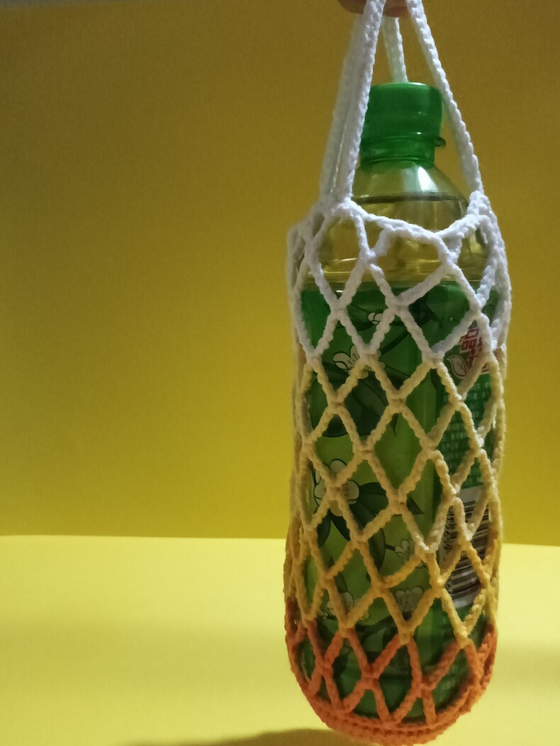 Crochet Bottle Holder Bag – Cute Fruit & Flower 2-in-1 Pouch, Handmade Tumbler Net Carrier & Bag Charm, 3 Colors Available - Image 14