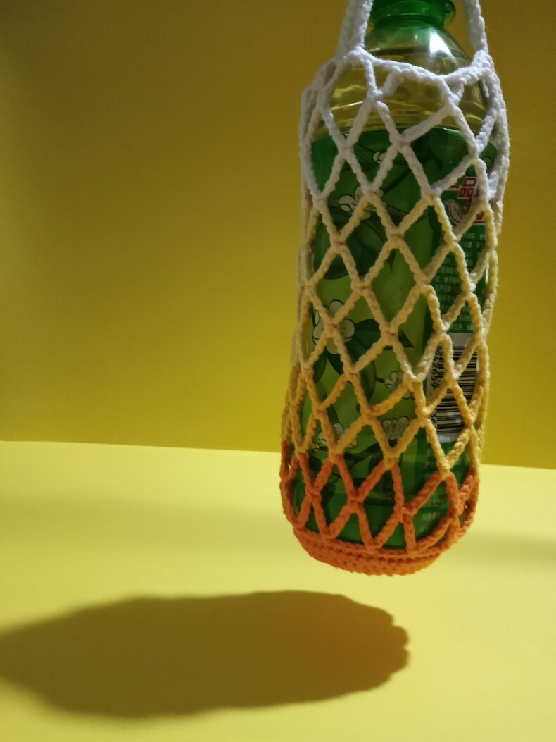 Crochet Bottle Holder Bag – Cute Fruit & Flower 2-in-1 Pouch, Handmade Tumbler Net Carrier & Bag Charm, 3 Colors Available - Image 11