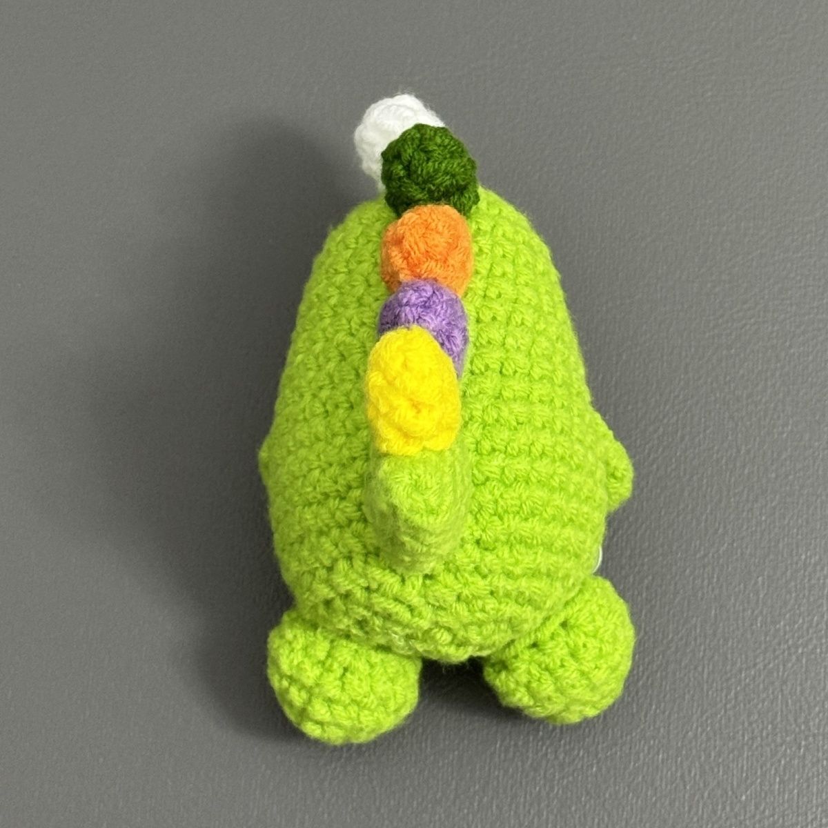 Crochet Rainbow Dino Plush – Handmade "I Love You" & "Roarsome" Gift, 2 Styles - Image 3