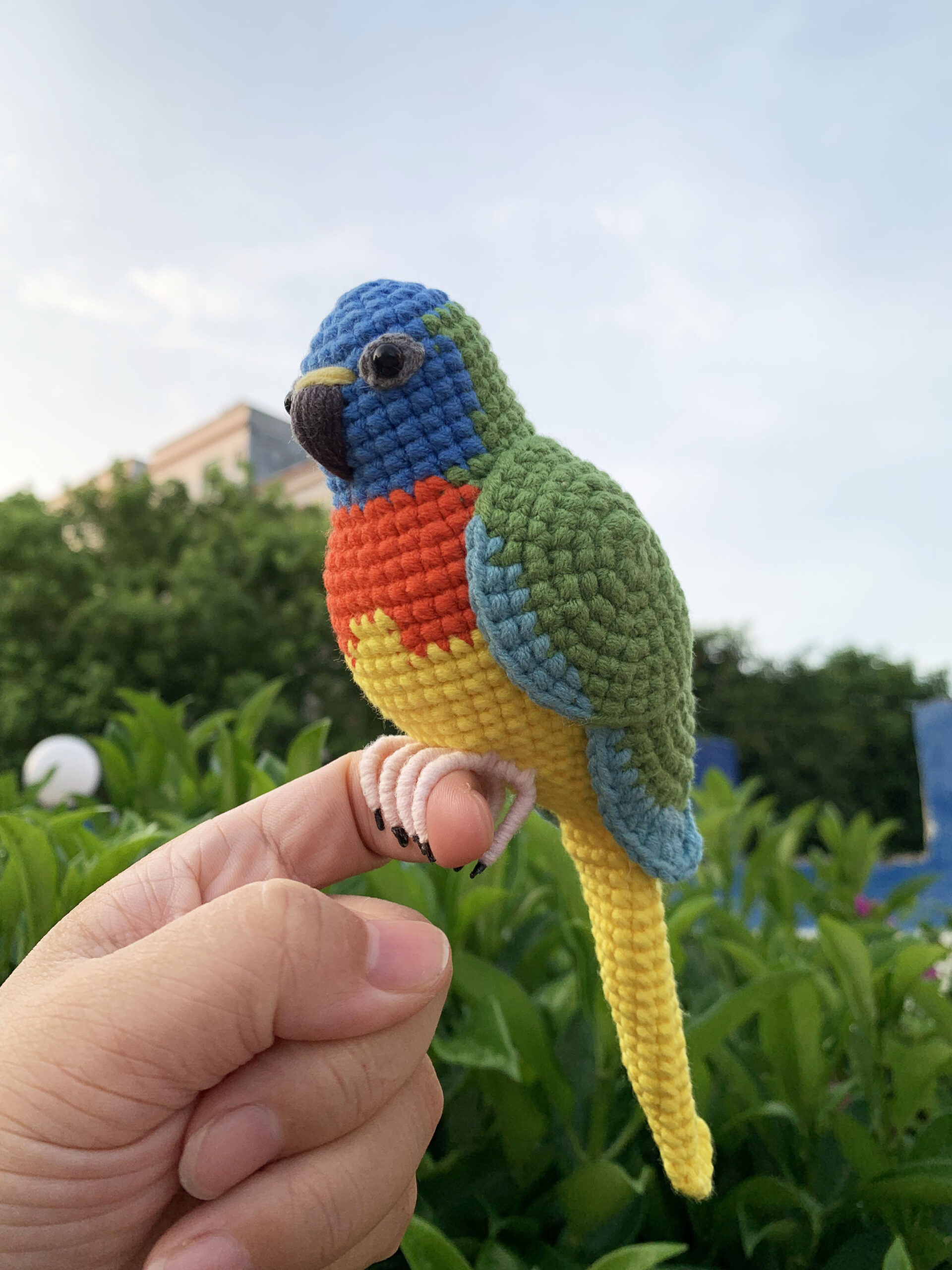 Custom Crocheted Eclectus Parrot Plush, Realistic Pet Portrait Toy (Small/Large) - Image 8