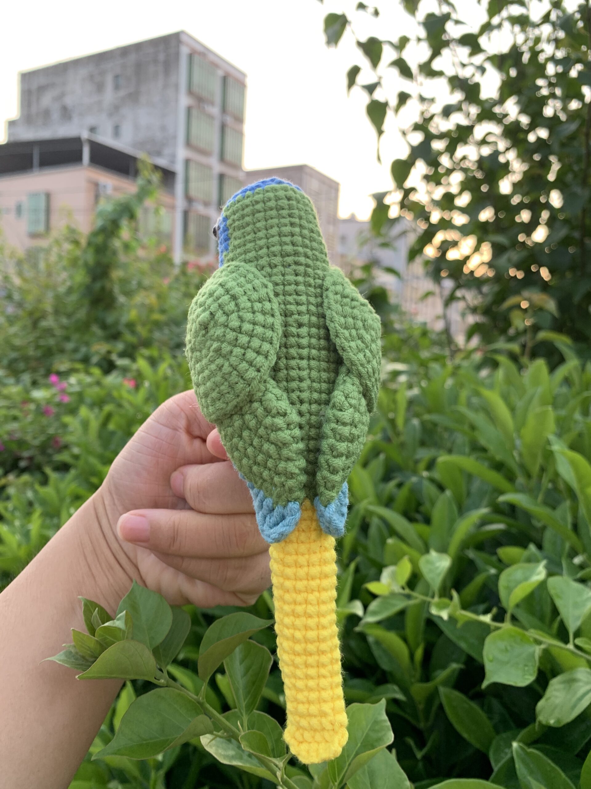 Custom Crocheted Eclectus Parrot Plush, Realistic Pet Portrait Toy (Small/Large) - Image 10