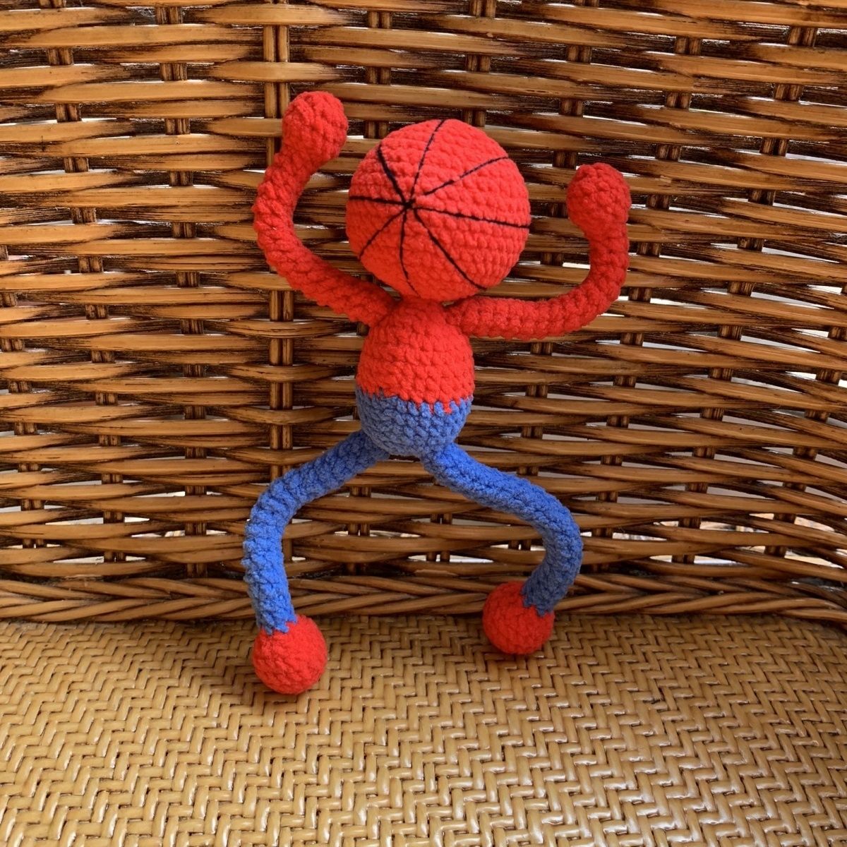 Handmade Crochet Spiderman Hero & Batman Inspired Figurine – Cute Amigurumi Action Doll, Collectible Desk Decor for Comic Lovers - Image 5
