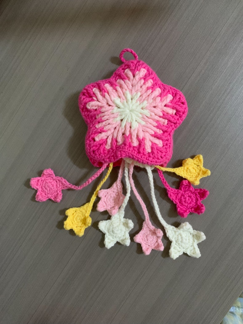 Crochet Water Bottle Bag & Star Charm – Handmade 2-in-1 Tumbler Carrier, Cute Bottle Sleeve Pouch for Bags, 5 Styles Available - Image 2