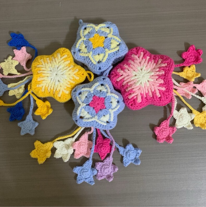 Crochet Water Bottle Bag & Star Charm – Handmade 2-in-1 Tumbler Carrier, Cute Bottle Sleeve Pouch for Bags, 5 Styles Available - Image 5