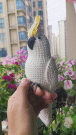 Custom Crochet Cockatoo, Realistic White Parrot Plush, Pet Portrait (Small/Large)