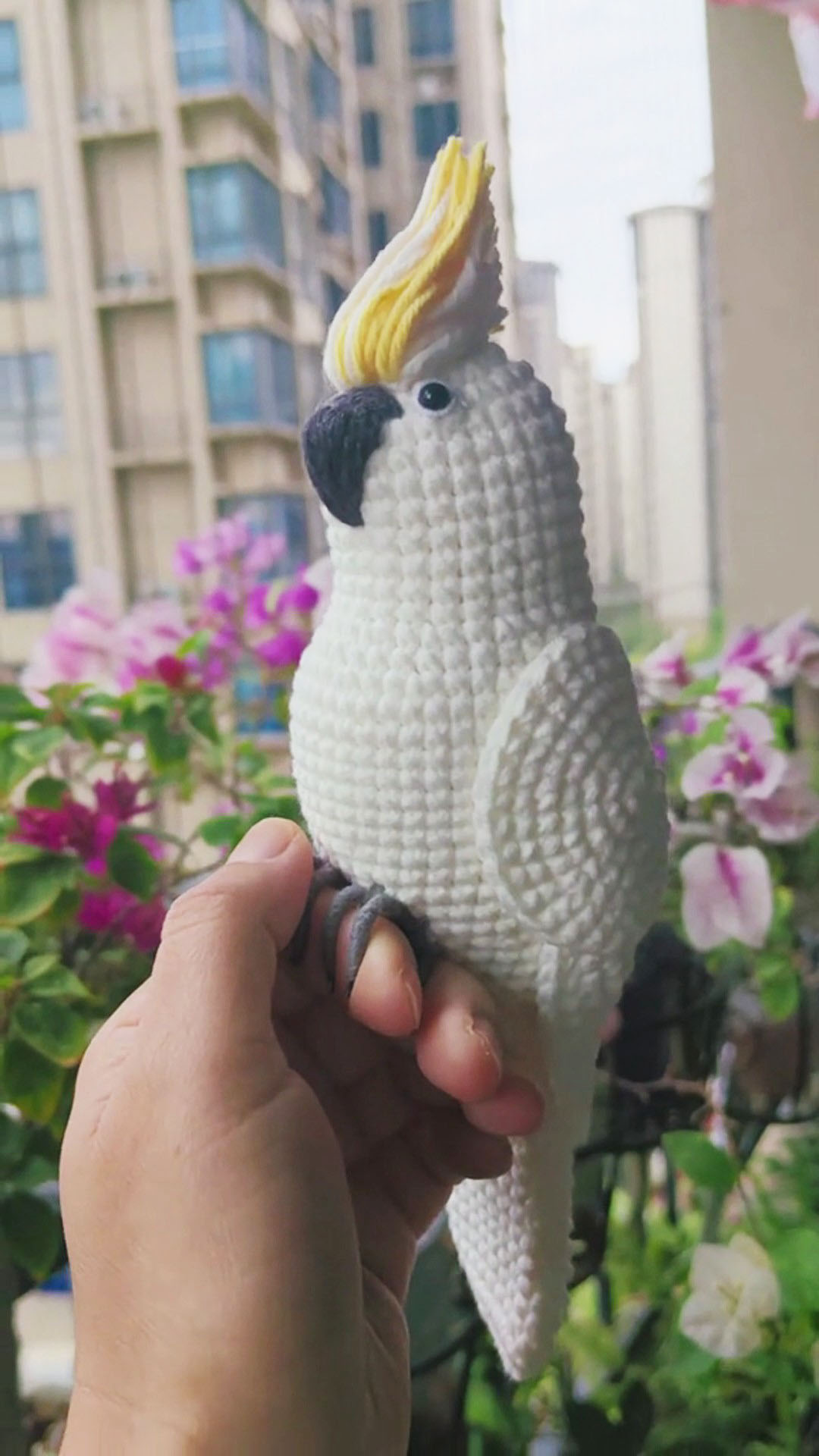 Custom Crochet Cockatoo, Realistic White Parrot Plush, Pet Portrait (Small/Large) - Image 6