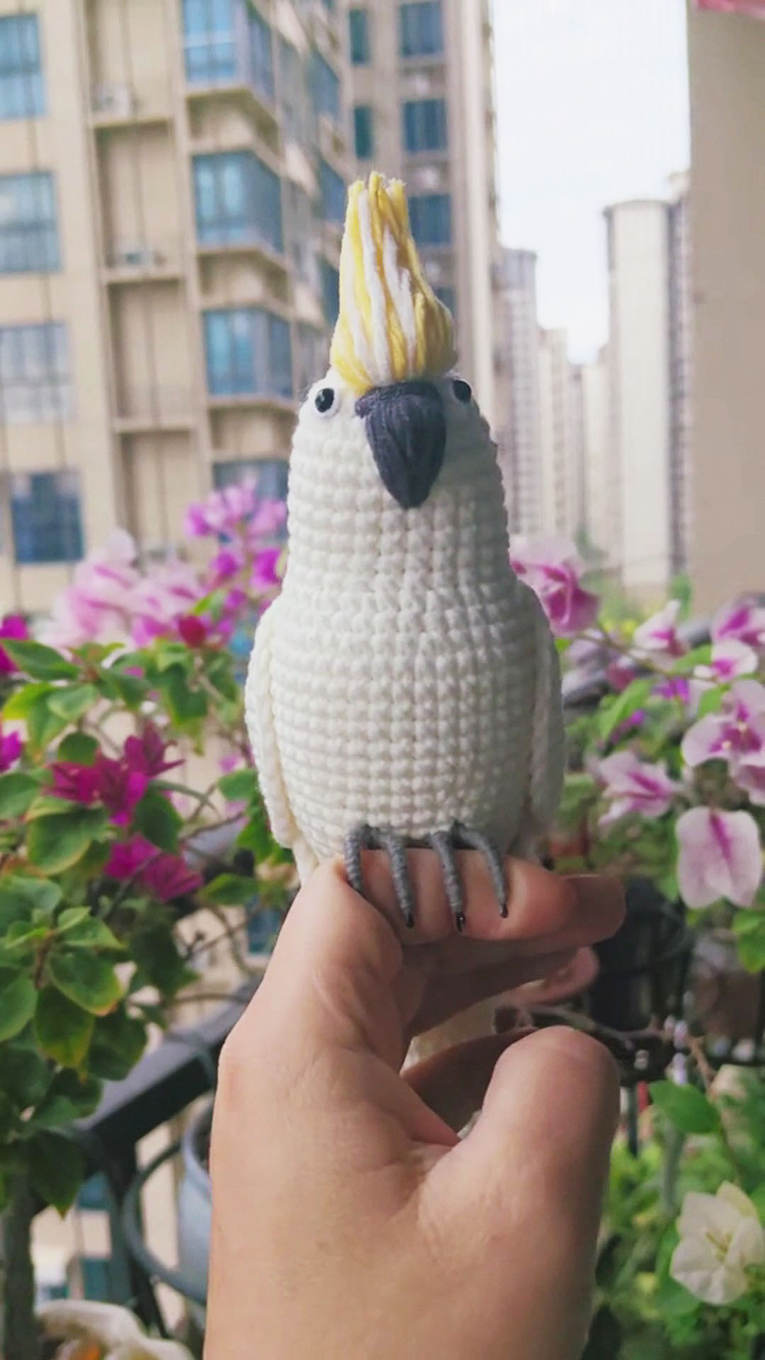 Custom Crochet Cockatoo, Realistic White Parrot Plush, Pet Portrait (Small/Large) - Image 3