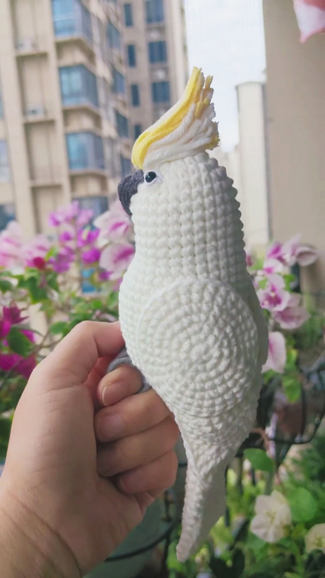 Custom Crochet Cockatoo, Realistic White Parrot Plush, Pet Portrait (Small/Large) - Image 5