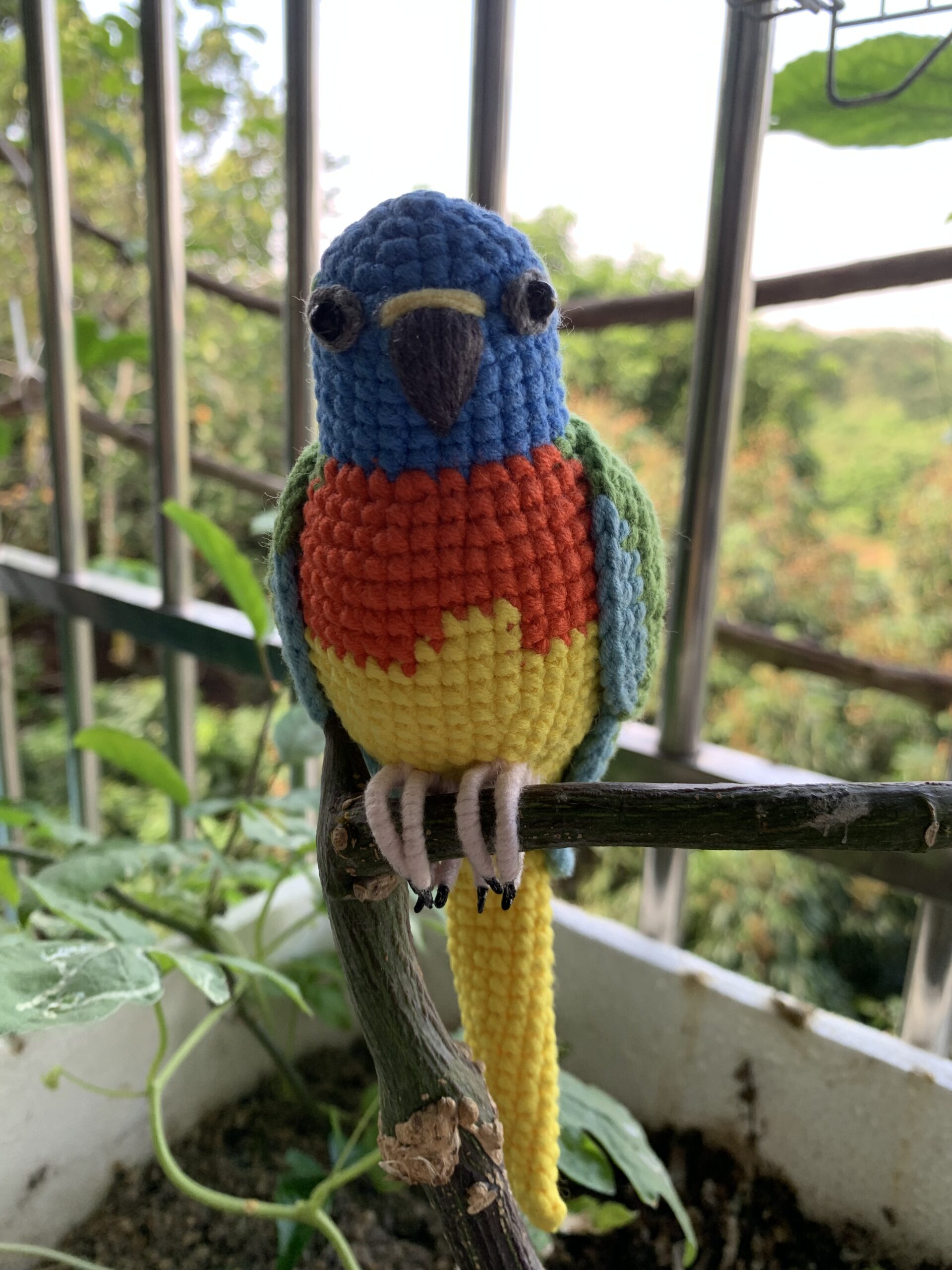 Custom Crocheted Eclectus Parrot Plush, Realistic Pet Portrait Toy (Small/Large) - Image 15