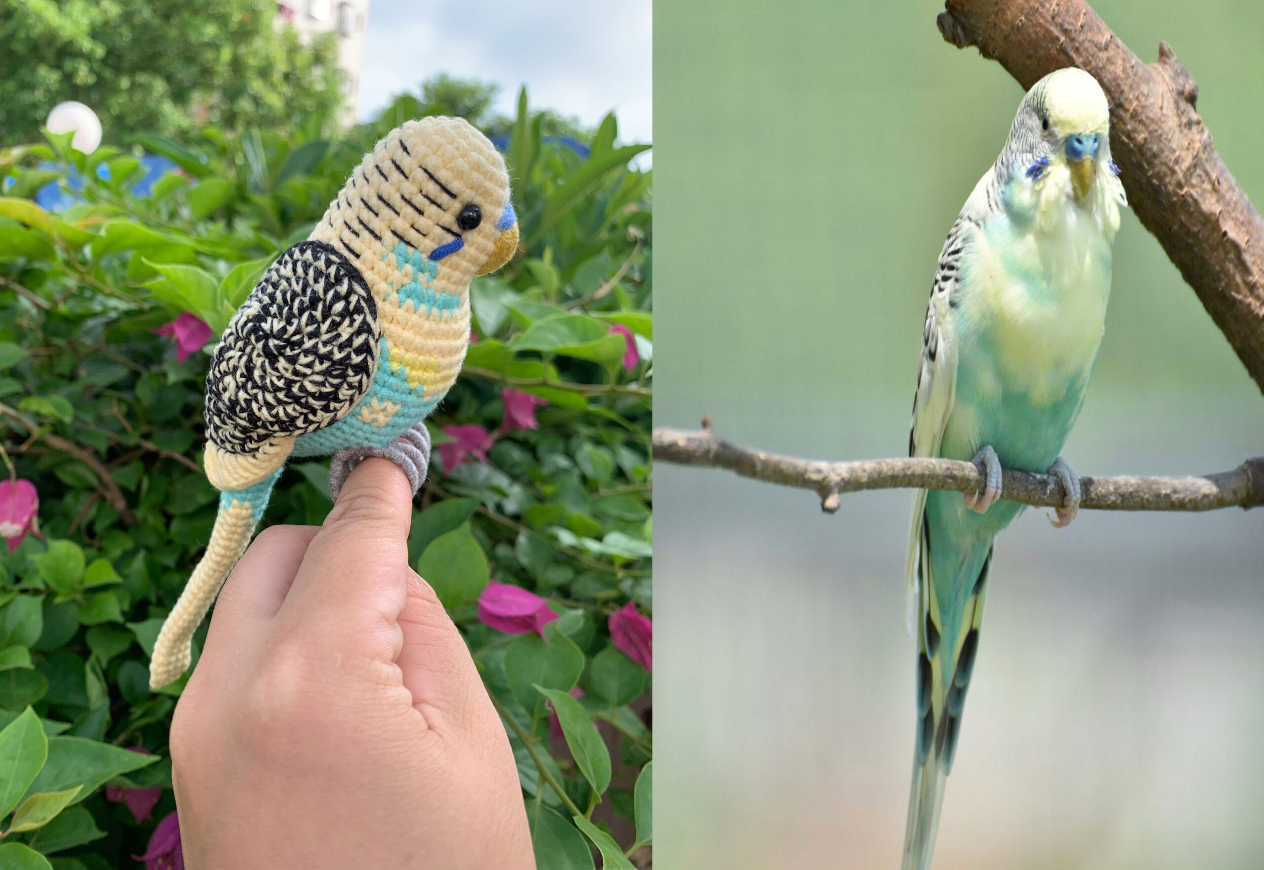 Custom Crocheted Budgie Figurine, Photo Replica Parakeet Sculpture, Bird Lover Keepsake - Image 9