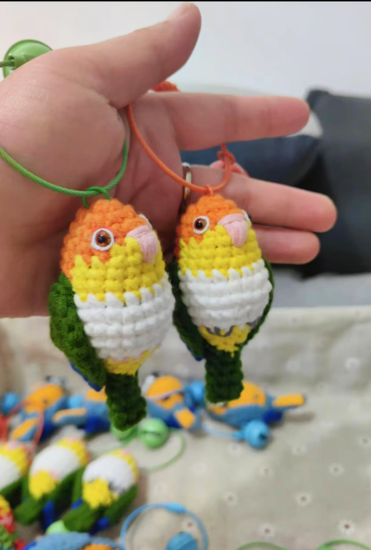 Custom Crochet Caique Parrot, Realistic White-bellied Plush, Pet Portrait - Image 12