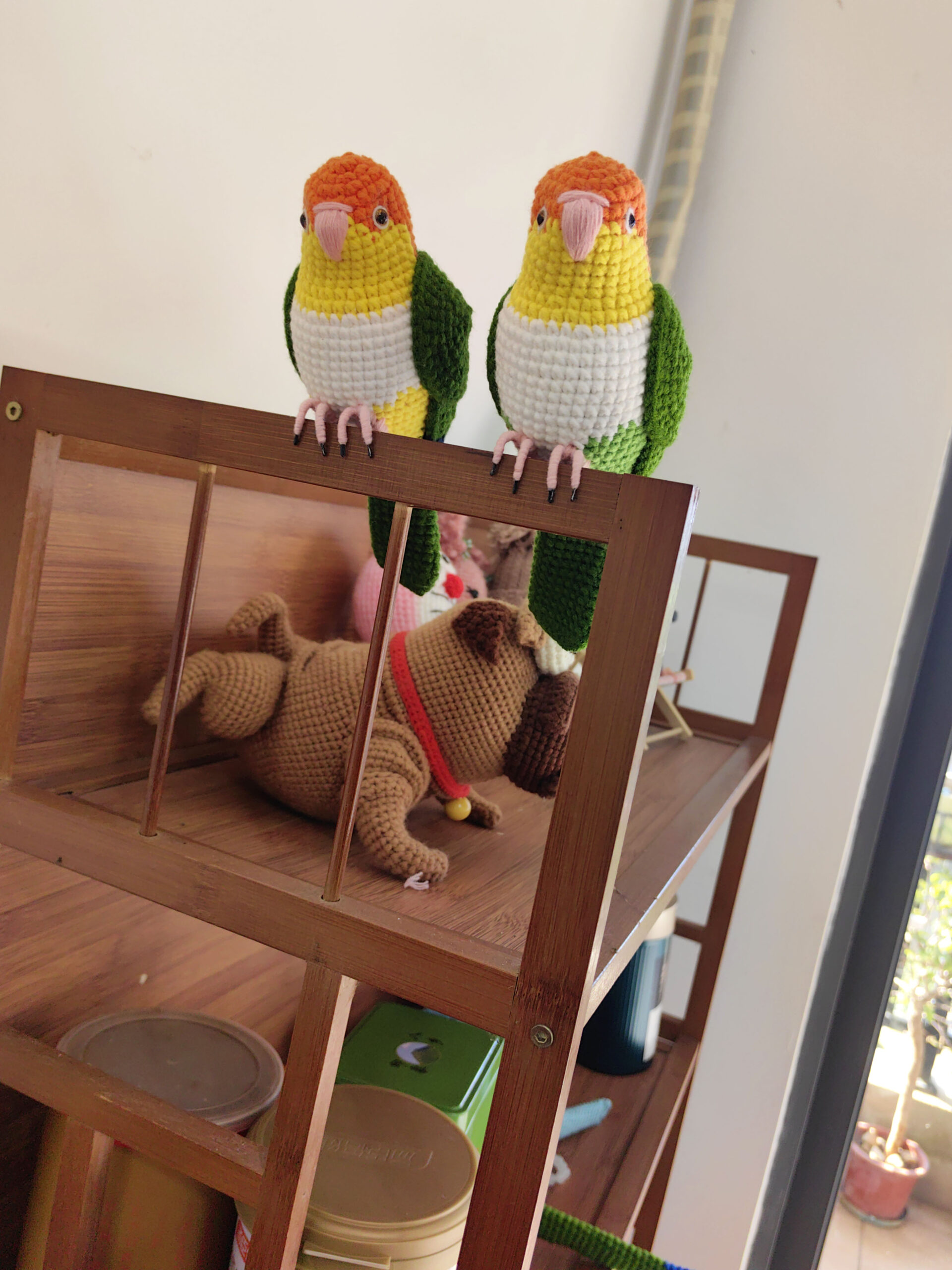 Custom Crochet Caique Parrot, Realistic White-bellied Plush, Pet Portrait - Image 11