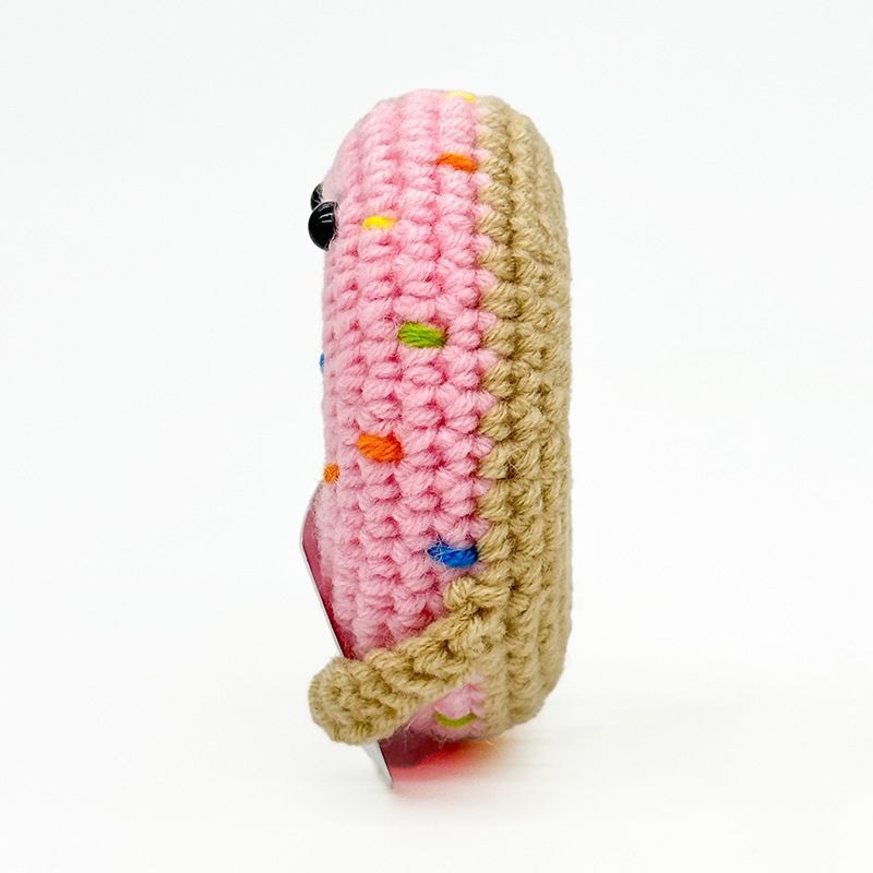 Positive Donut Crochet Plush – Handmade Amigurumi with Inspirational Pun Card, Cute Desk Buddy & Gift for Friends - Image 6