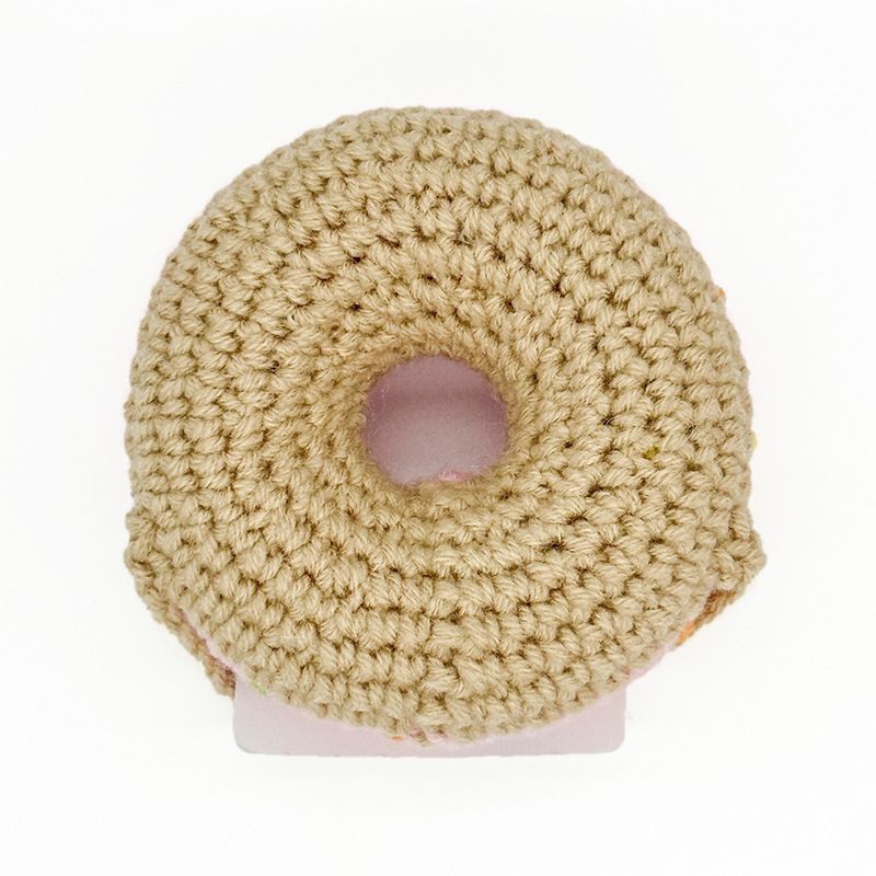 Positive Donut Crochet Plush – Handmade Amigurumi with Inspirational Pun Card, Cute Desk Buddy & Gift for Friends - Image 7