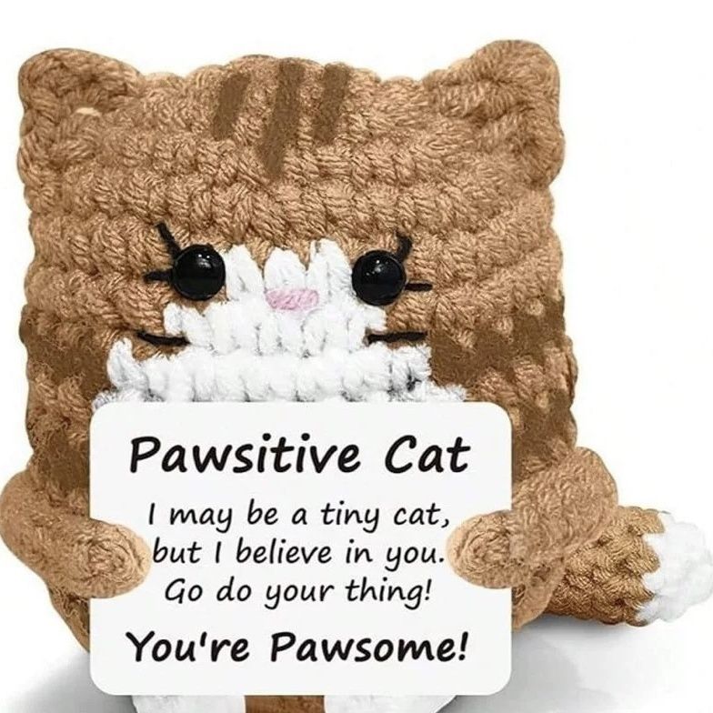 Handmade Crochet Positive Plush – Emotional Support Amigurumi with Pun Card! Bundle Deal: ANY 3 for $27, or ANY 5 for $39! (10 Styles) - Image 11