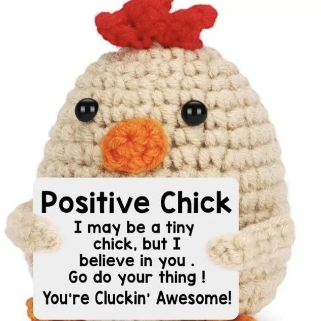 Handmade Crochet Positive Plush – Emotional Support Amigurumi with Pun Card! Bundle Deal: ANY 3 for $27, or ANY 5 for $39! (10 Styles)