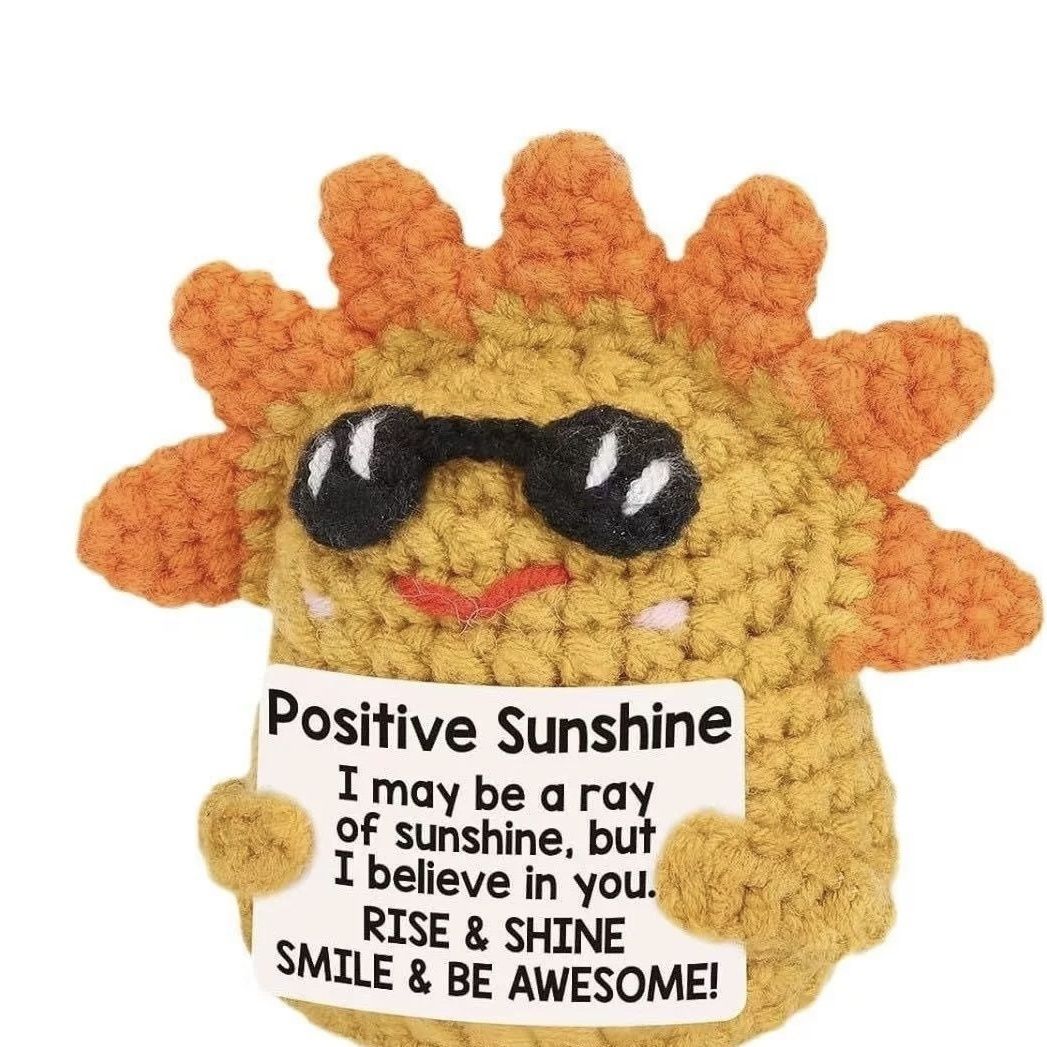 Handmade Crochet Positive Plush – Emotional Support Amigurumi with Pun Card! Bundle Deal: ANY 3 for $27, or ANY 5 for $39! (10 Styles) - Image 7