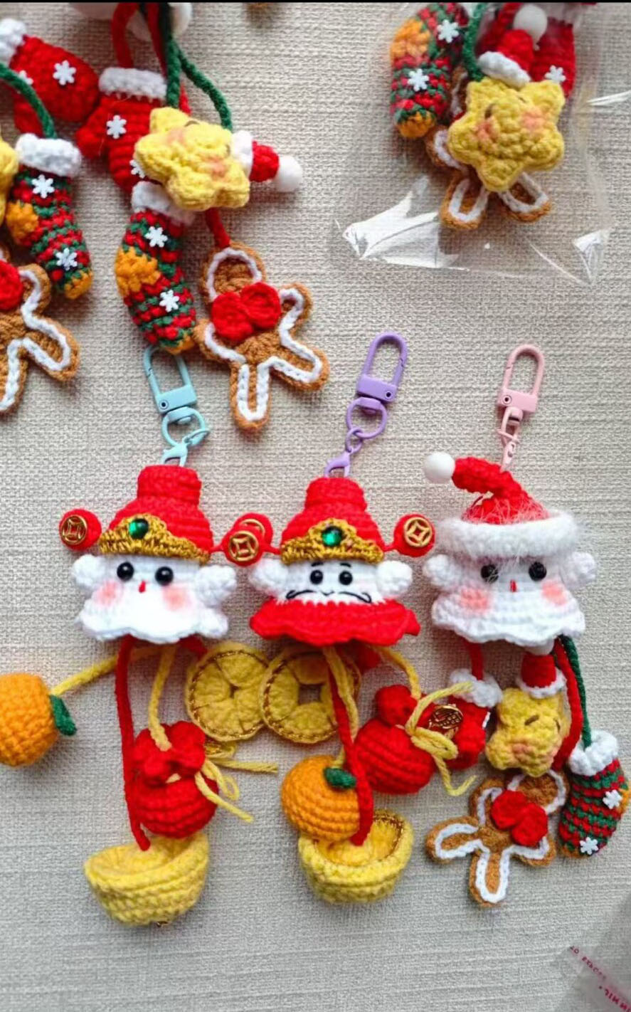 Crochet Ghost Keychain Charm – Buy 2 Get 1 Free! (15cm Body) - Image 6