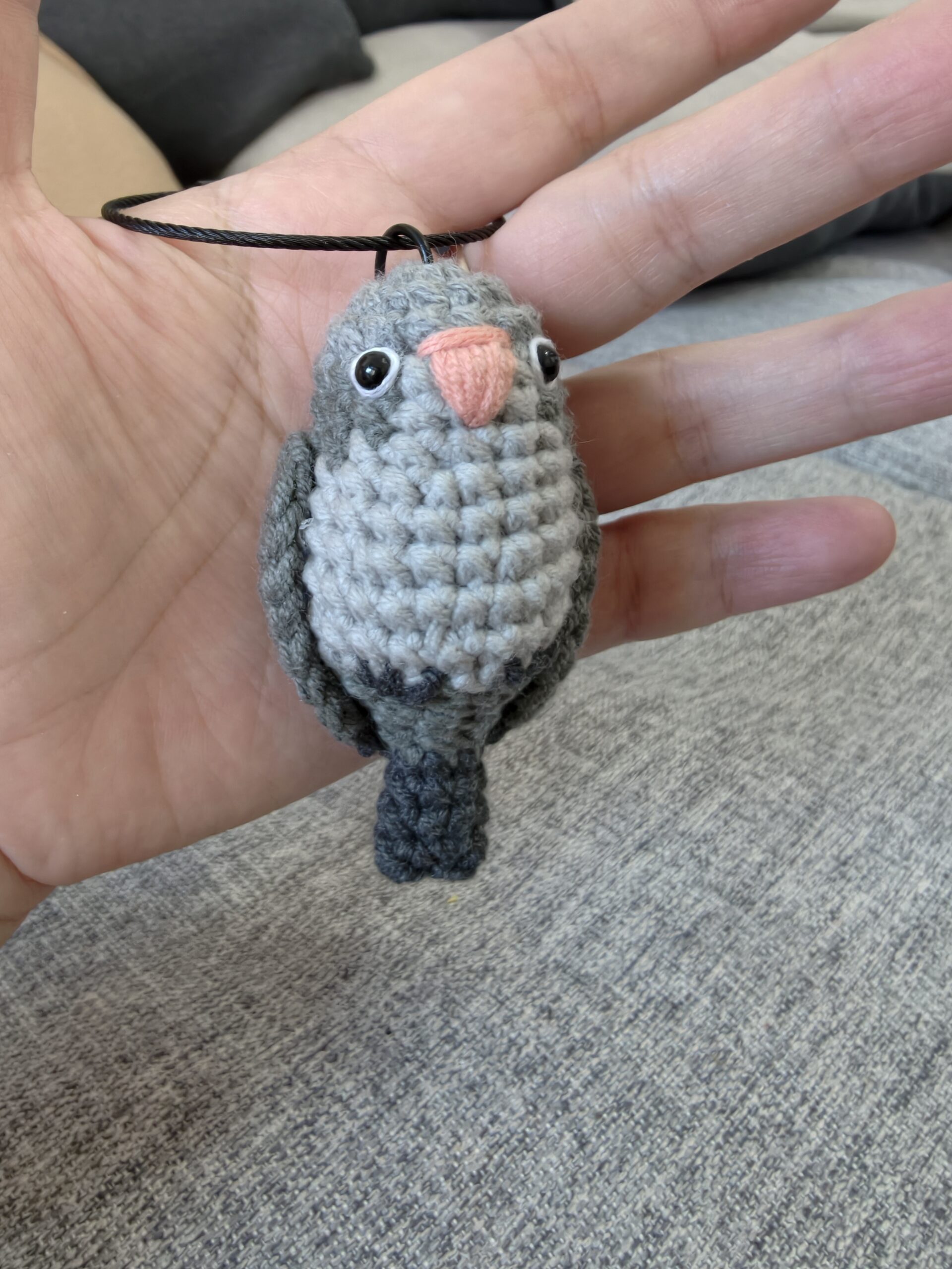 Custom Crochet Quaker Parrot Keychain, Realistic Monk Parakeet Plush, Pet Portrait (Small/Large) - Image 10