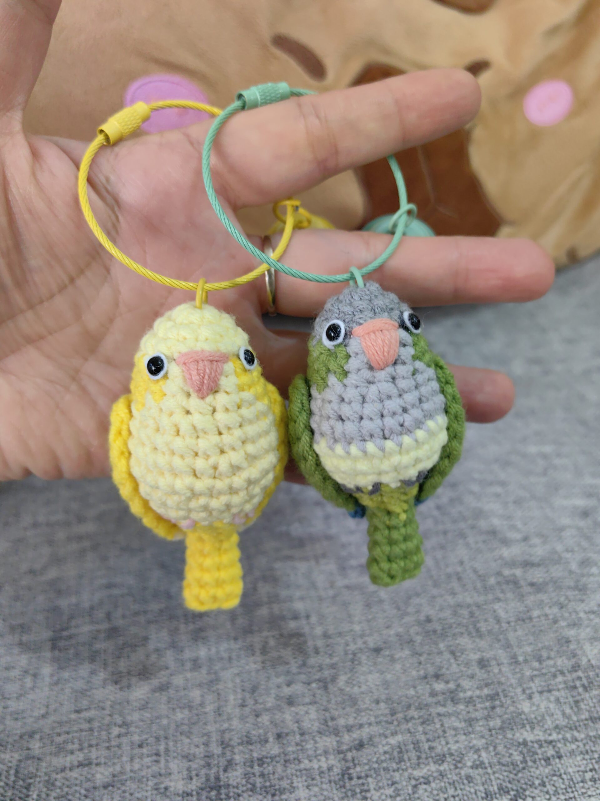 Custom Crochet Quaker Parrot Keychain, Realistic Monk Parakeet Plush, Pet Portrait (Small/Large) - Image 13