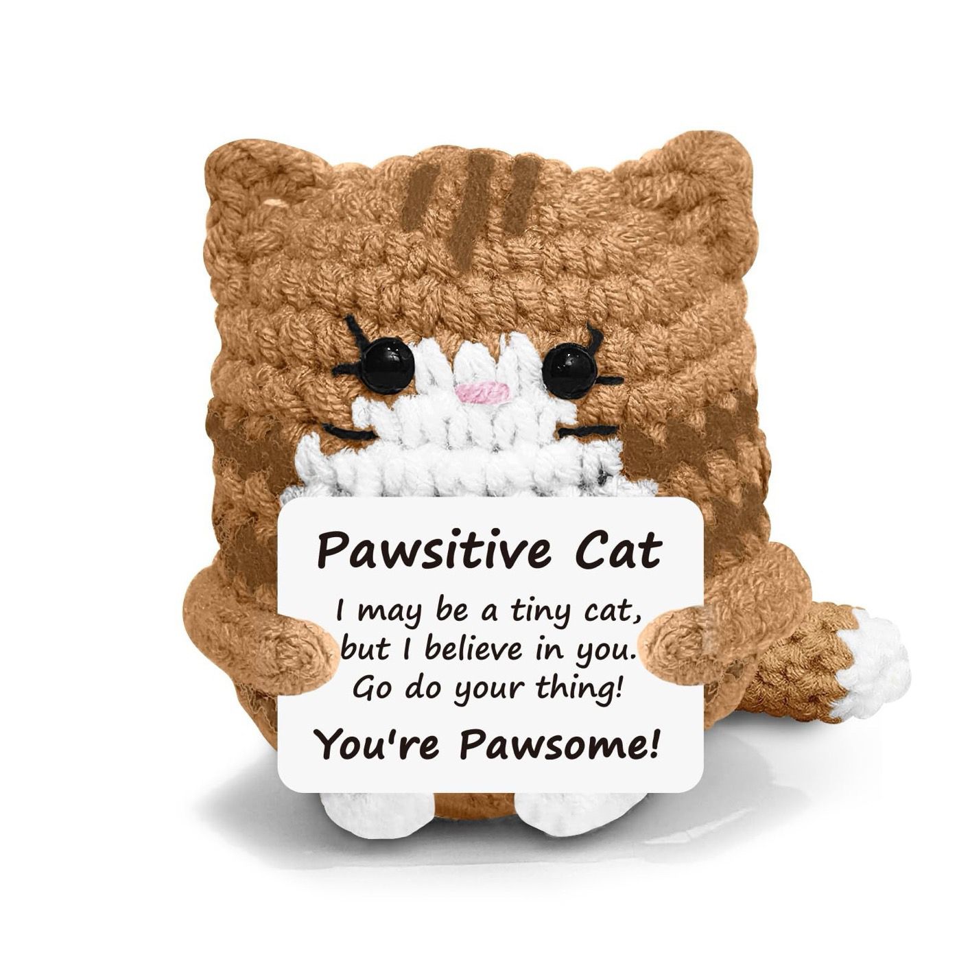 Handmade Crochet Positive Plush – Cute Emotional Support Amigurumi with Funny Pun Card, Desk Buddy & Anxiety Relief Gift, 33 Styles Available - Image 12