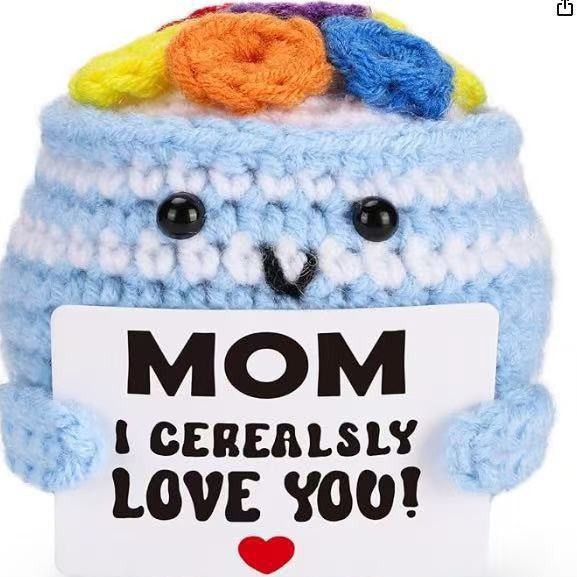 Handmade Crochet Positive Plush – Cute Emotional Support Amigurumi with Funny Pun Card, Desk Buddy & Anxiety Relief Gift, 33 Styles Available - Image 13