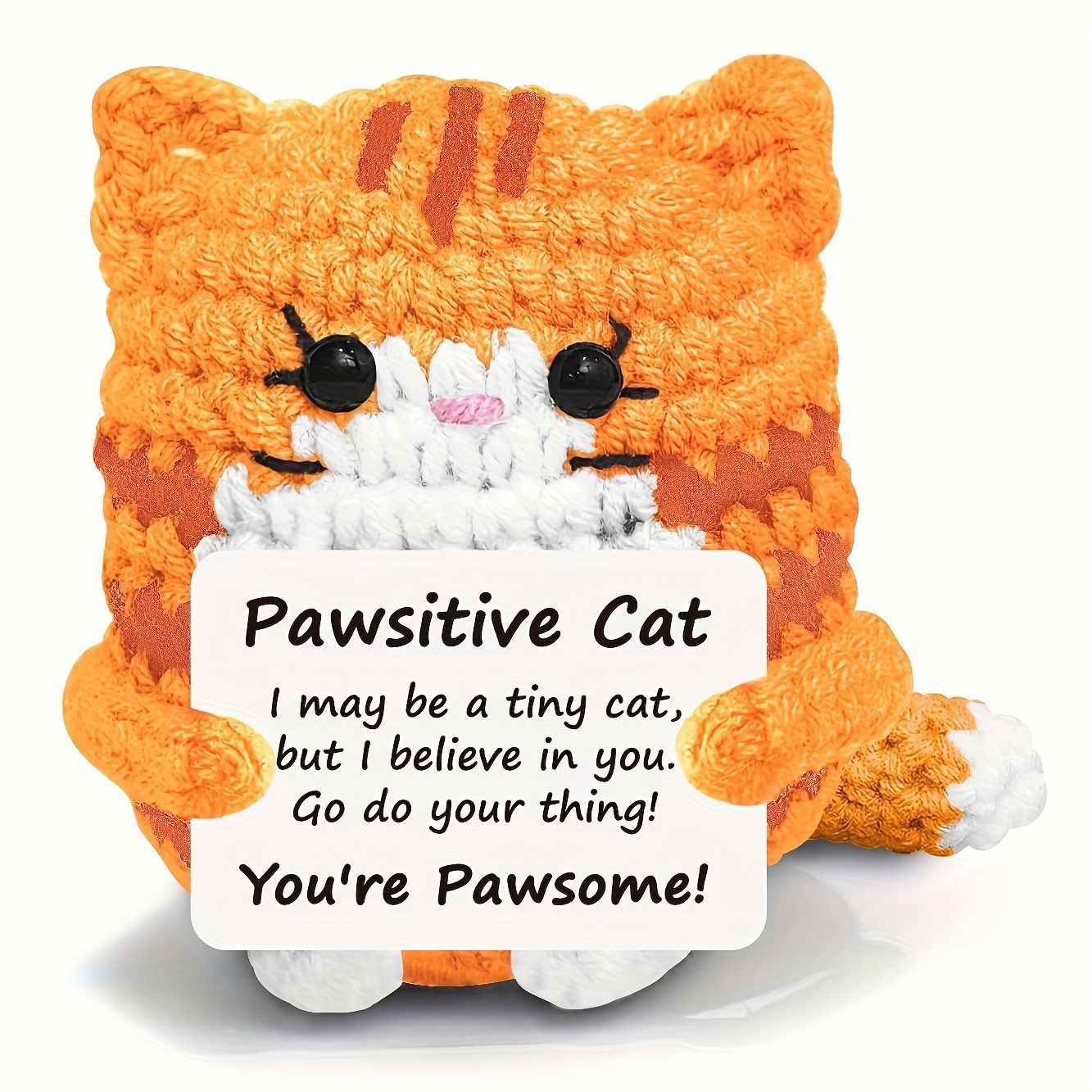 Handmade Crochet Positive Plush – Cute Emotional Support Amigurumi with Funny Pun Card, Desk Buddy & Anxiety Relief Gift, 33 Styles Available - Image 14