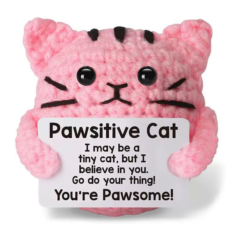Handmade Crochet Positive Plush – Cute Emotional Support Amigurumi with Funny Pun Card, Desk Buddy & Anxiety Relief Gift, 33 Styles Available - Image 16