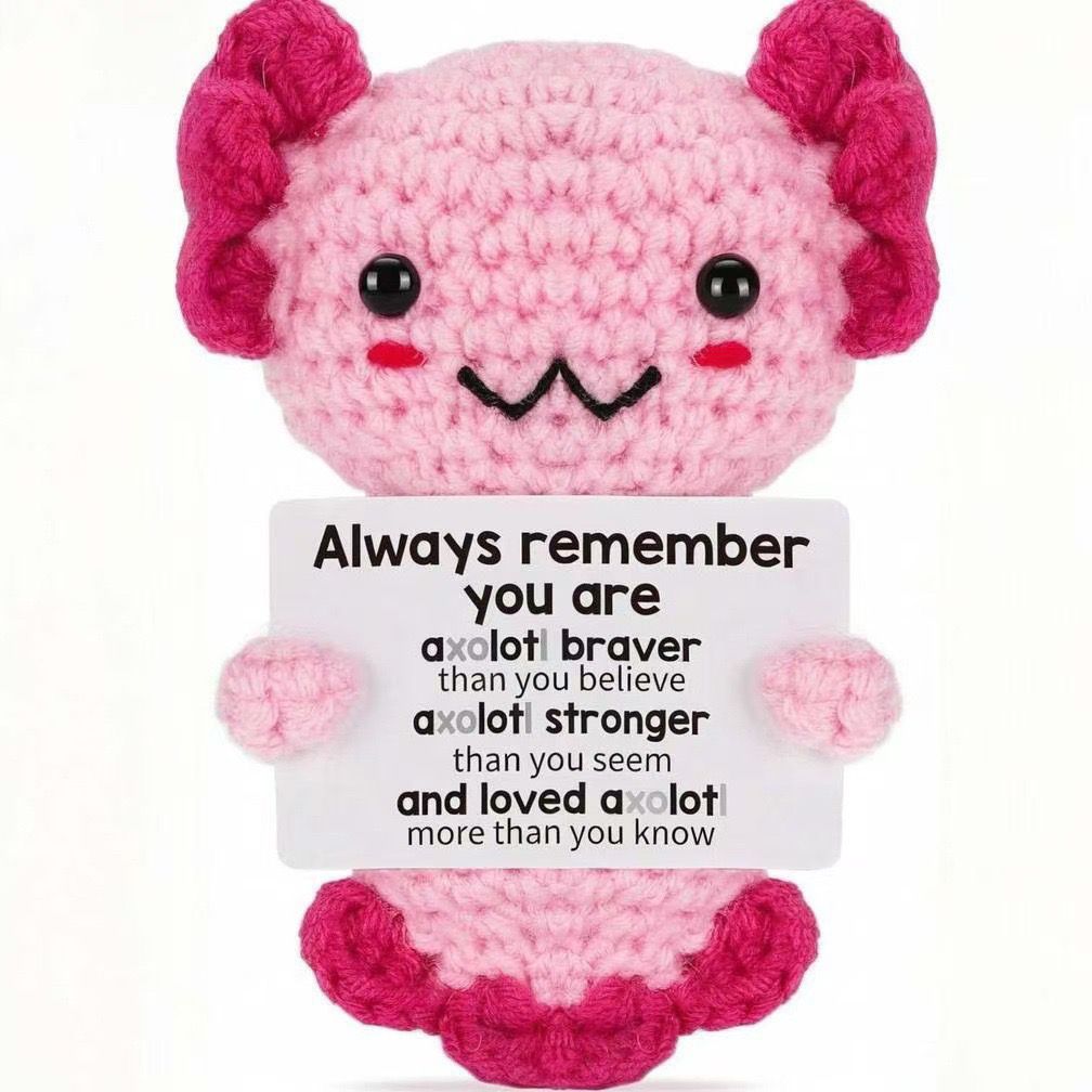 Handmade Crochet Positive Plush – Cute Emotional Support Amigurumi with Funny Pun Card, Desk Buddy & Anxiety Relief Gift, 33 Styles Available - Image 18