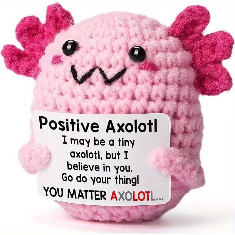Handmade Crochet Positive Plush – Cute Emotional Support Amigurumi with Funny Pun Card, Desk Buddy & Anxiety Relief Gift, 33 Styles Available - Image 19